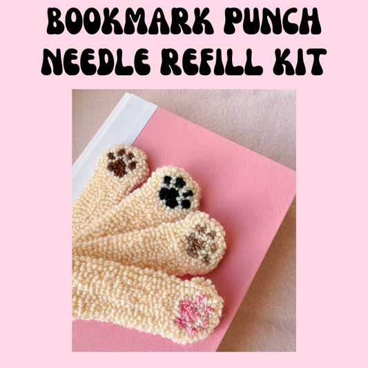 Paw Bookmark Punch Needle Refill Kit