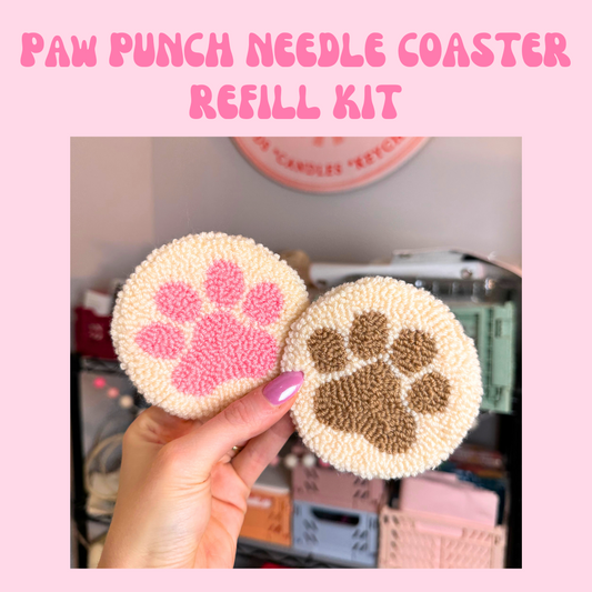 Paw Coaster Punch Needle Refill Kit