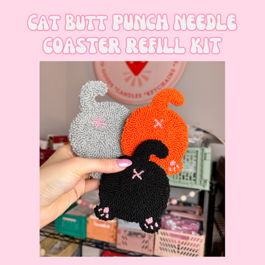 Cat Butt Coaster Punch Needle Refill Kit