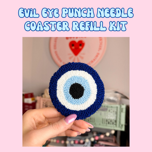 Evil Eye Coaster Punch Needle Refill Kit