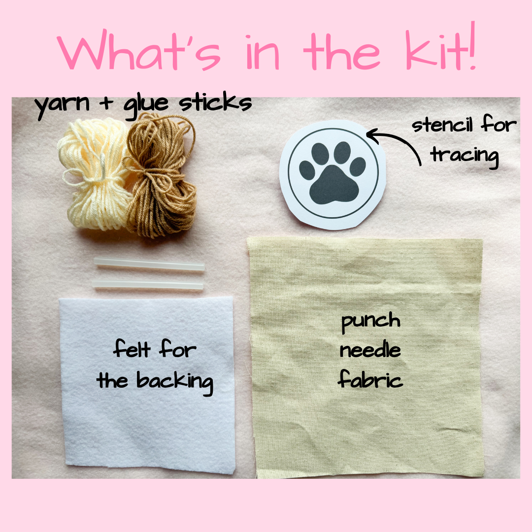 Paw Coaster Punch Needle Refill Kit