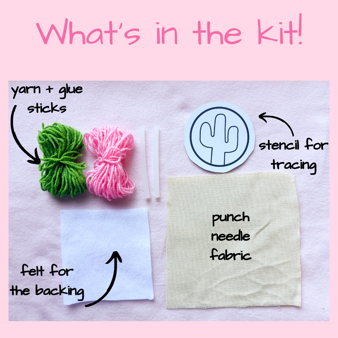 Cactus Coaster Punch Needle Refill Kit