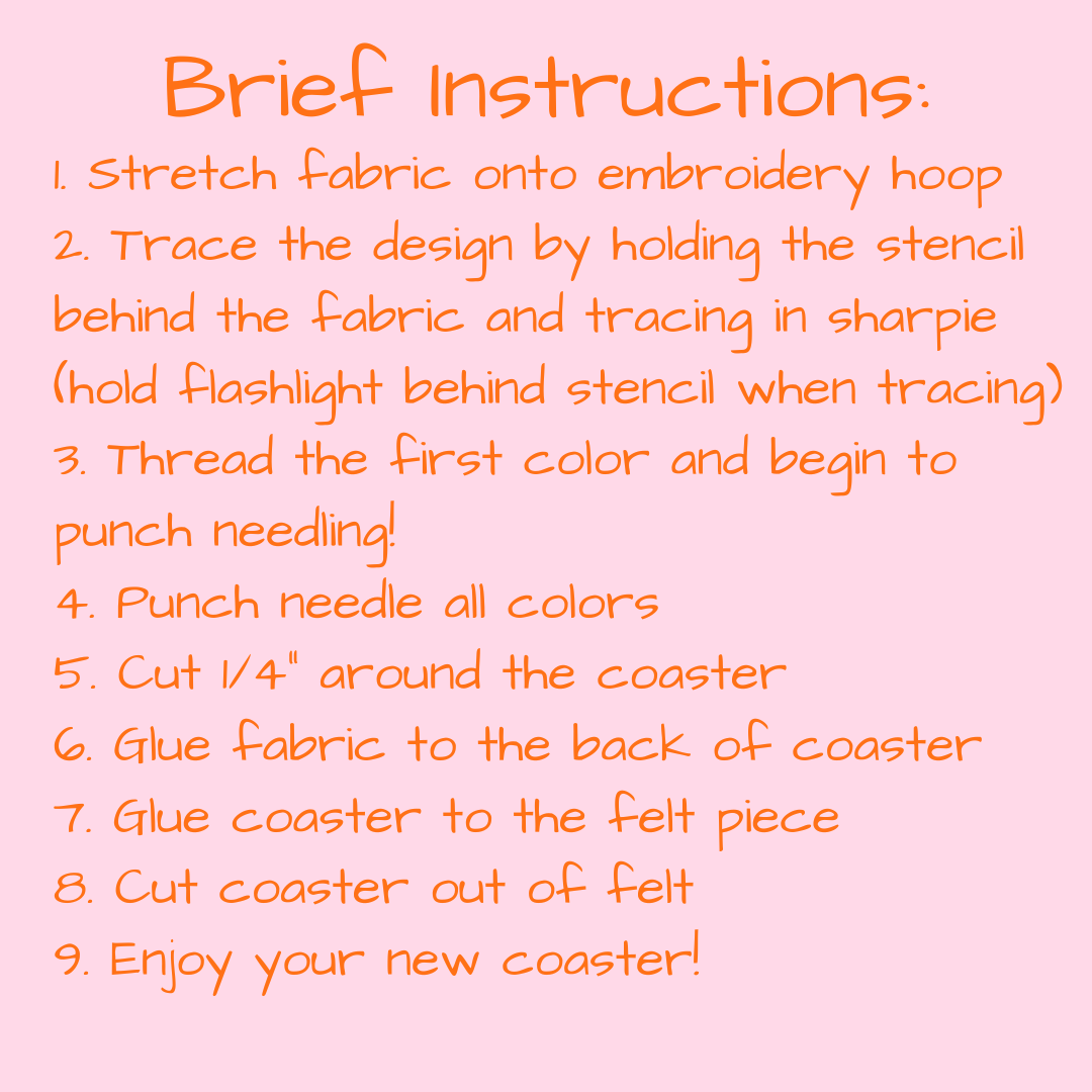 Citrus Coaster Punch Needle Refill Kit