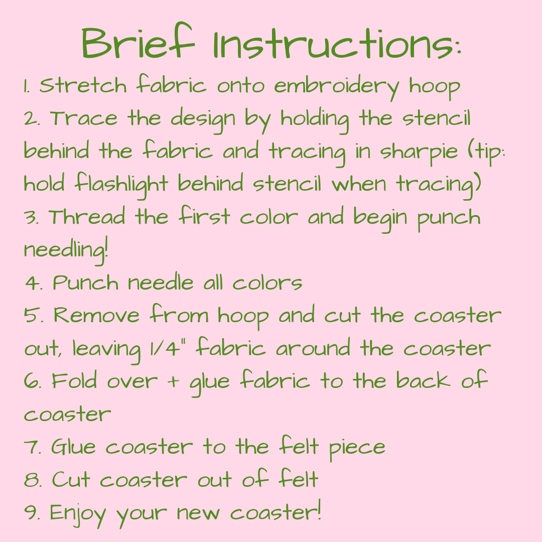 Strawberry Coaster Punch Needle Refill Kit