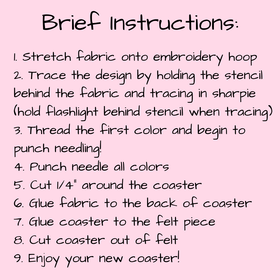 Evil Eye Coaster Punch Needle Refill Kit