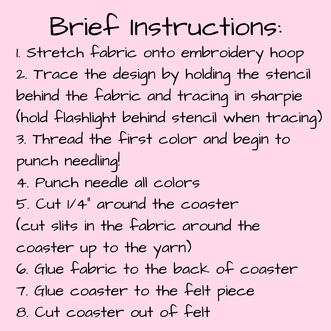 Cat Butt Coaster Punch Needle Refill Kit