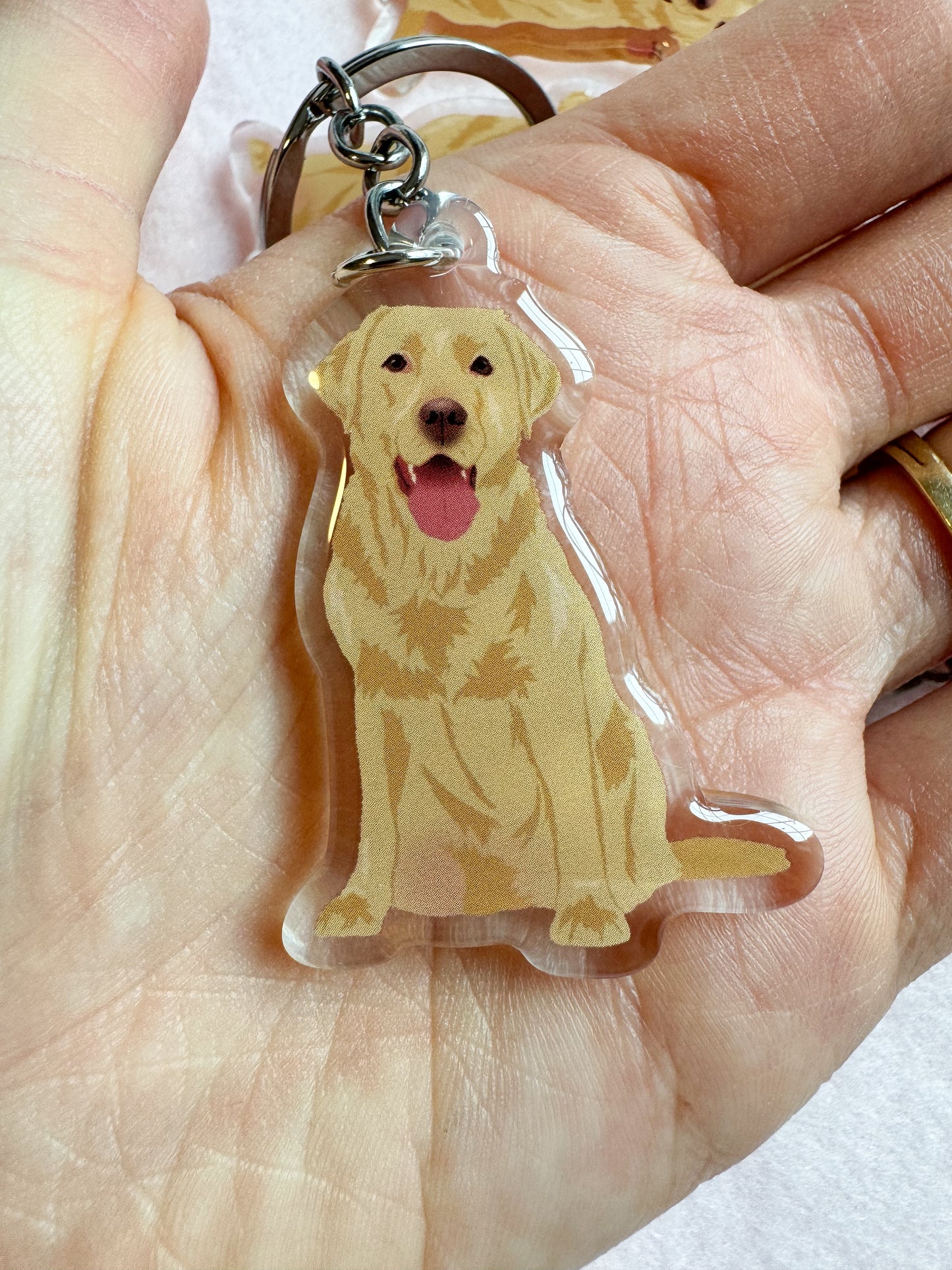 Labrador Retriever (yellow) Keychain