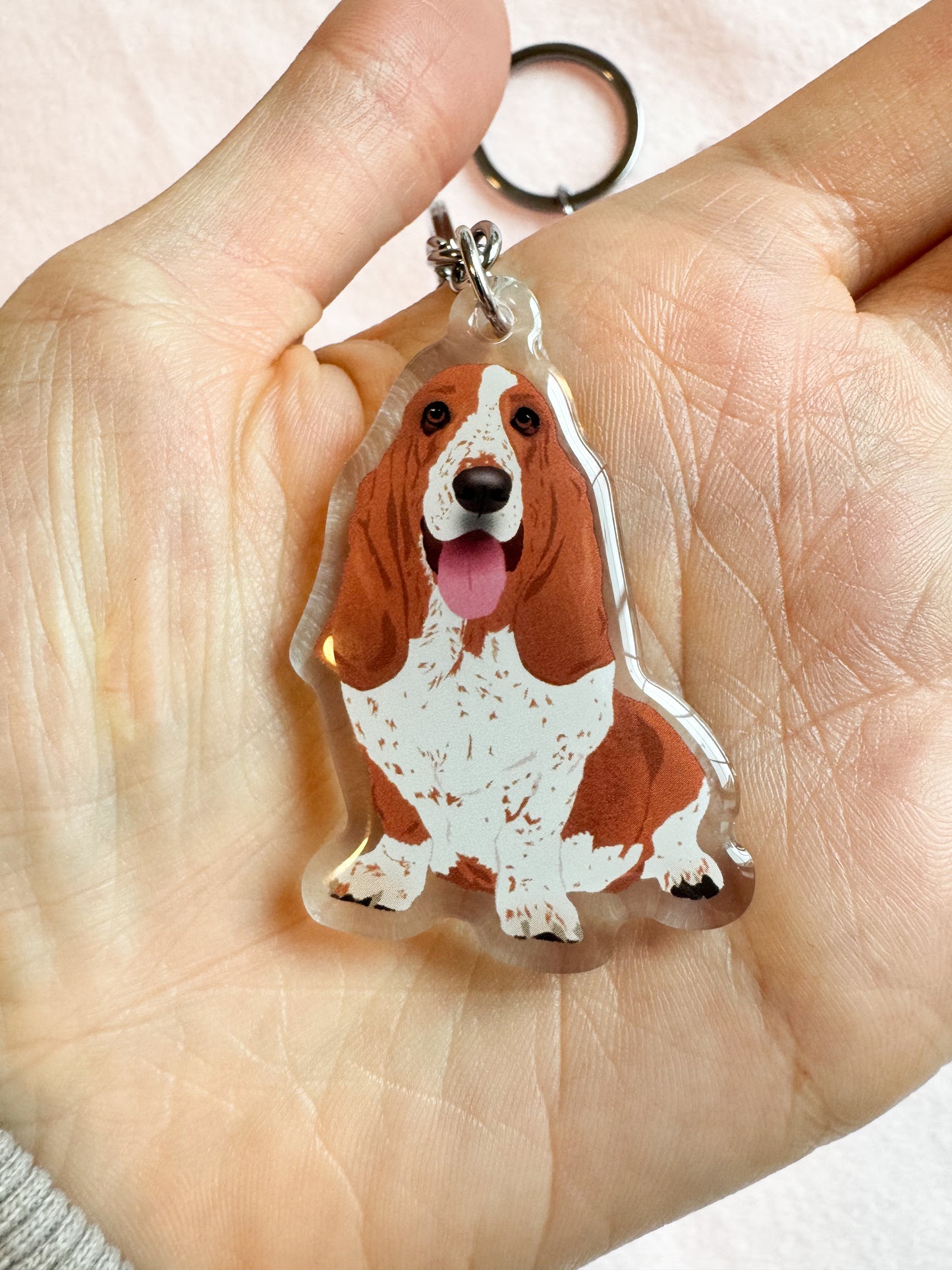 Basset Hound Keychain