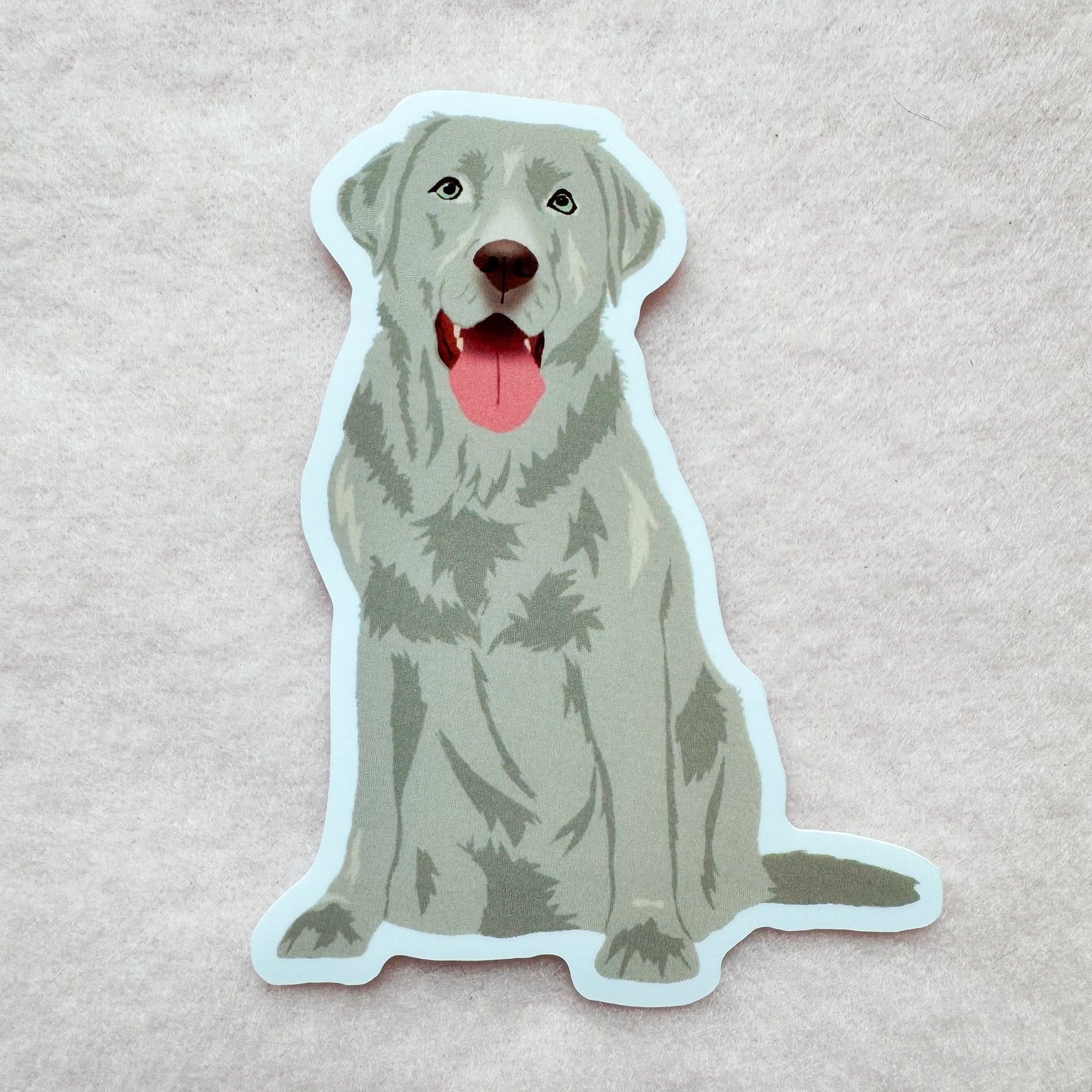 Labrador Retriever (silver), Blue Lacy Sticker
