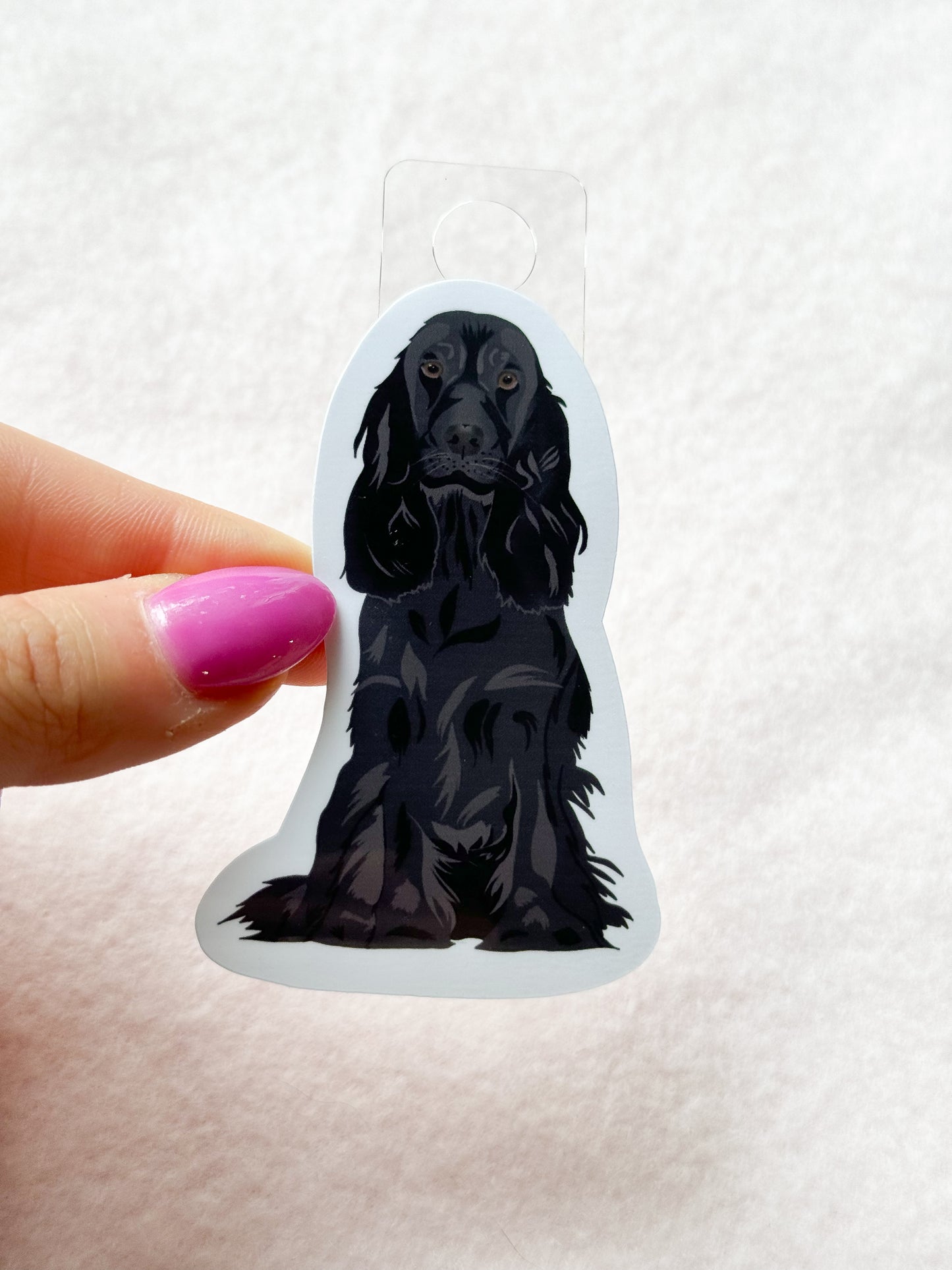 English Cocker Spaniel (black) Sticker
