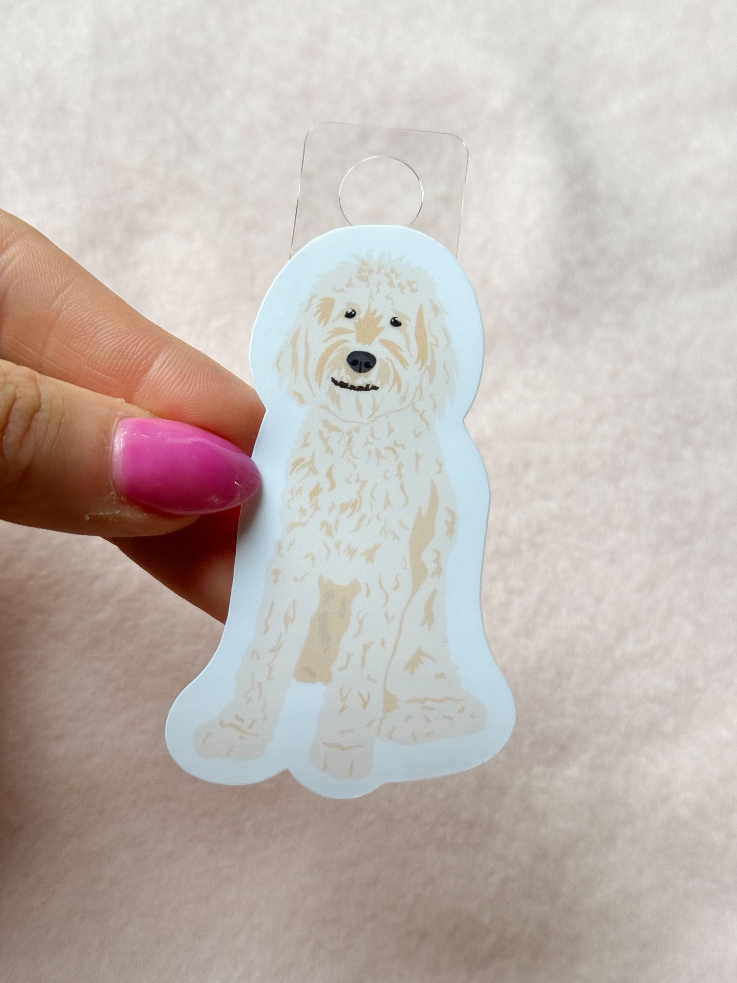 Goldendoodle (white/cream), Labradoodle (white/cream) Sticker