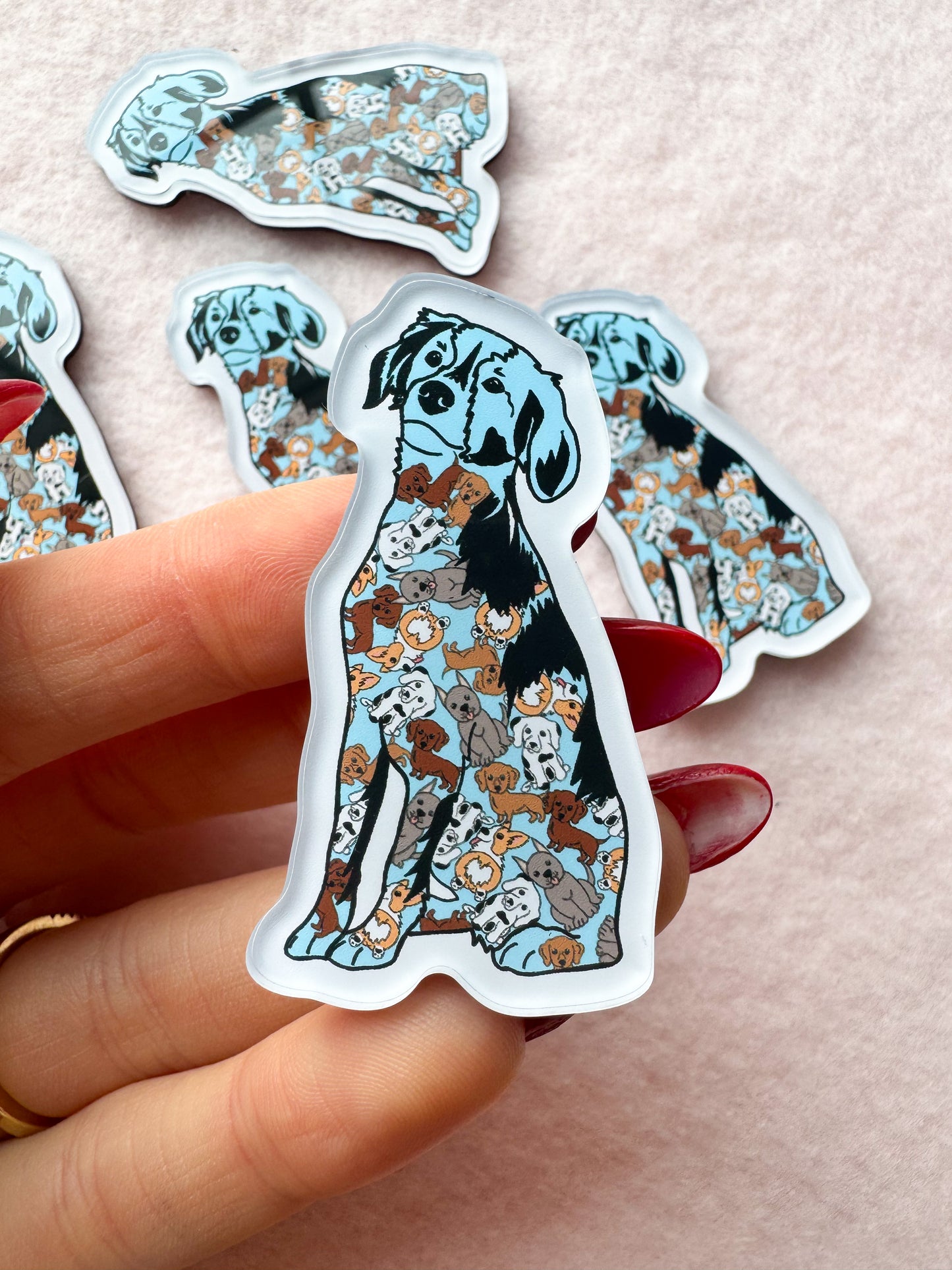 Mutt, Mixed Breed (blue) Magnet