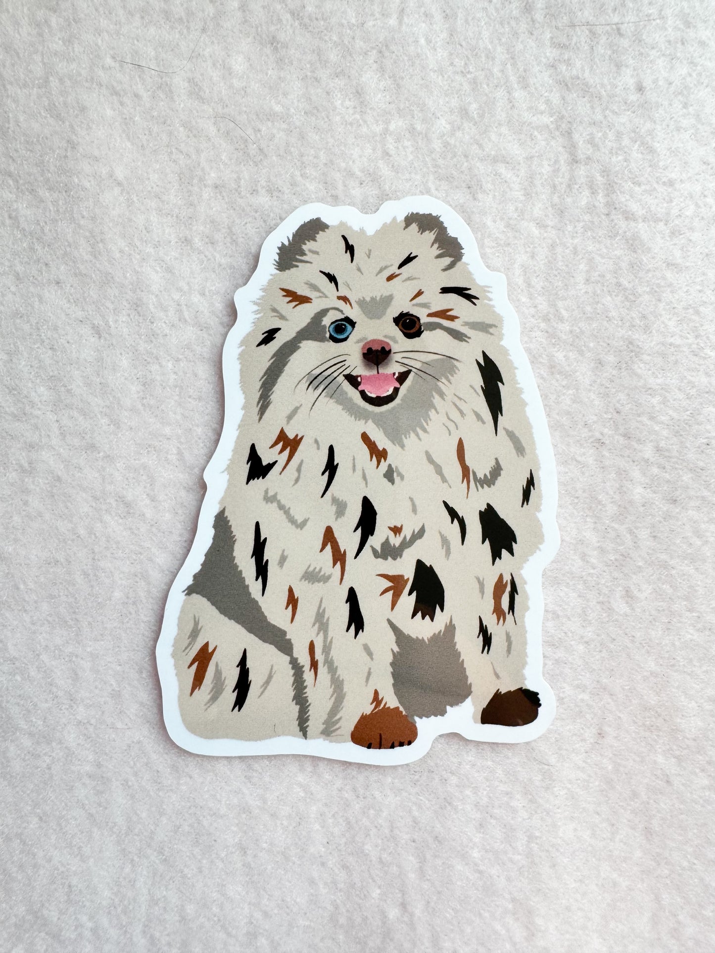 Pomeranian (merle) Sticker
