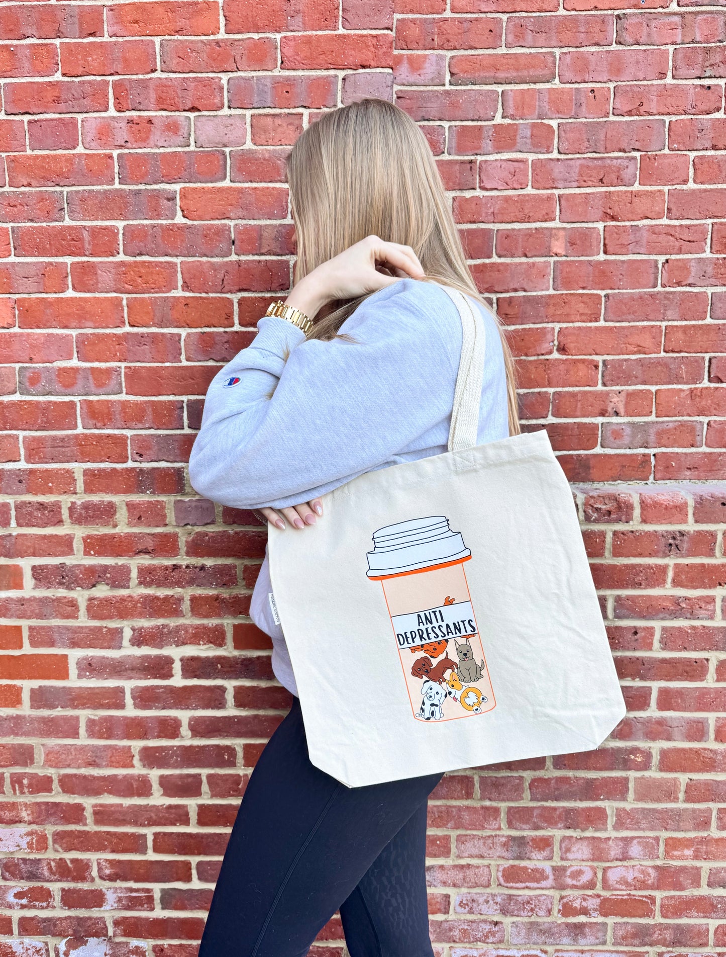 Dog Pill Bottle Tote Bag