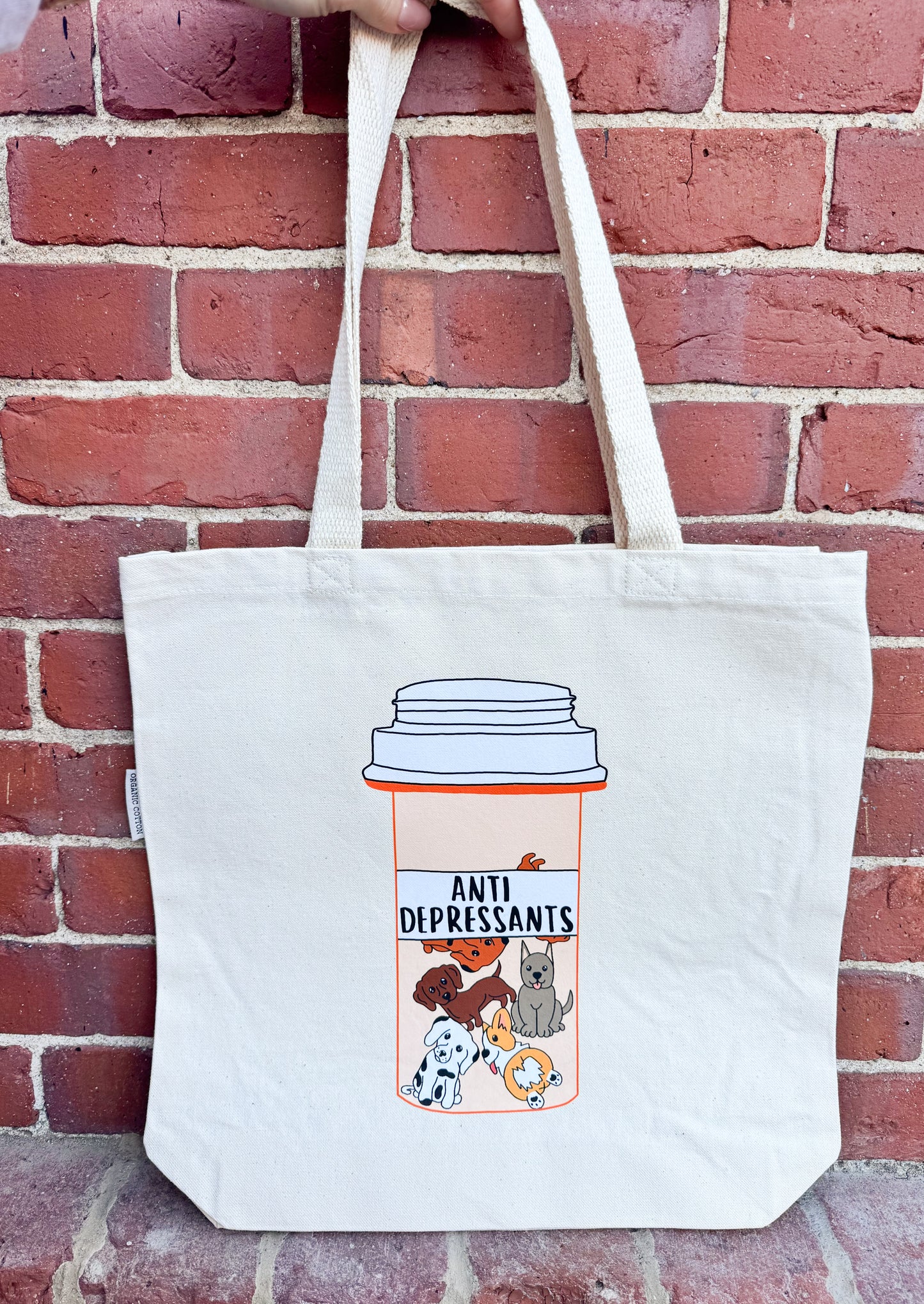 Dog Pill Bottle Tote Bag
