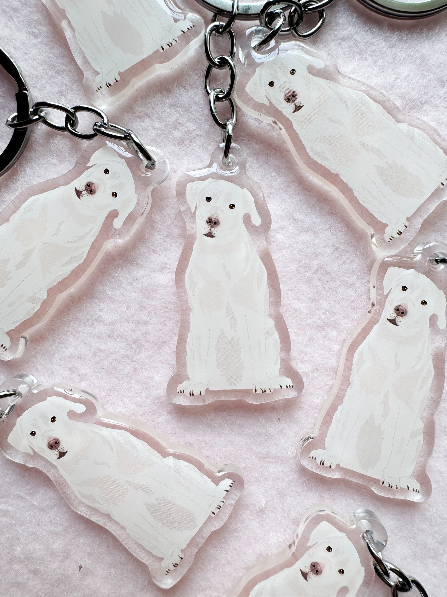 Labrador Retriever (white) Keychain