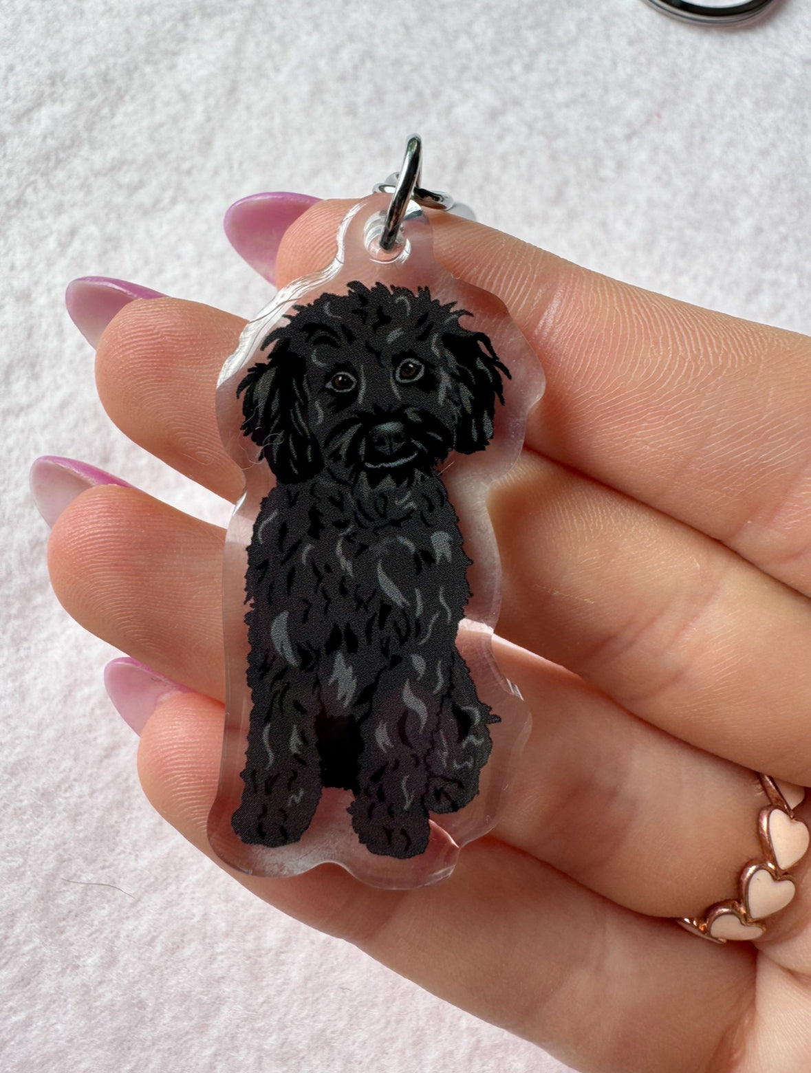 Cockapoo (black), Mini Goldendoodle (black), Maltipoo (black) Keychain