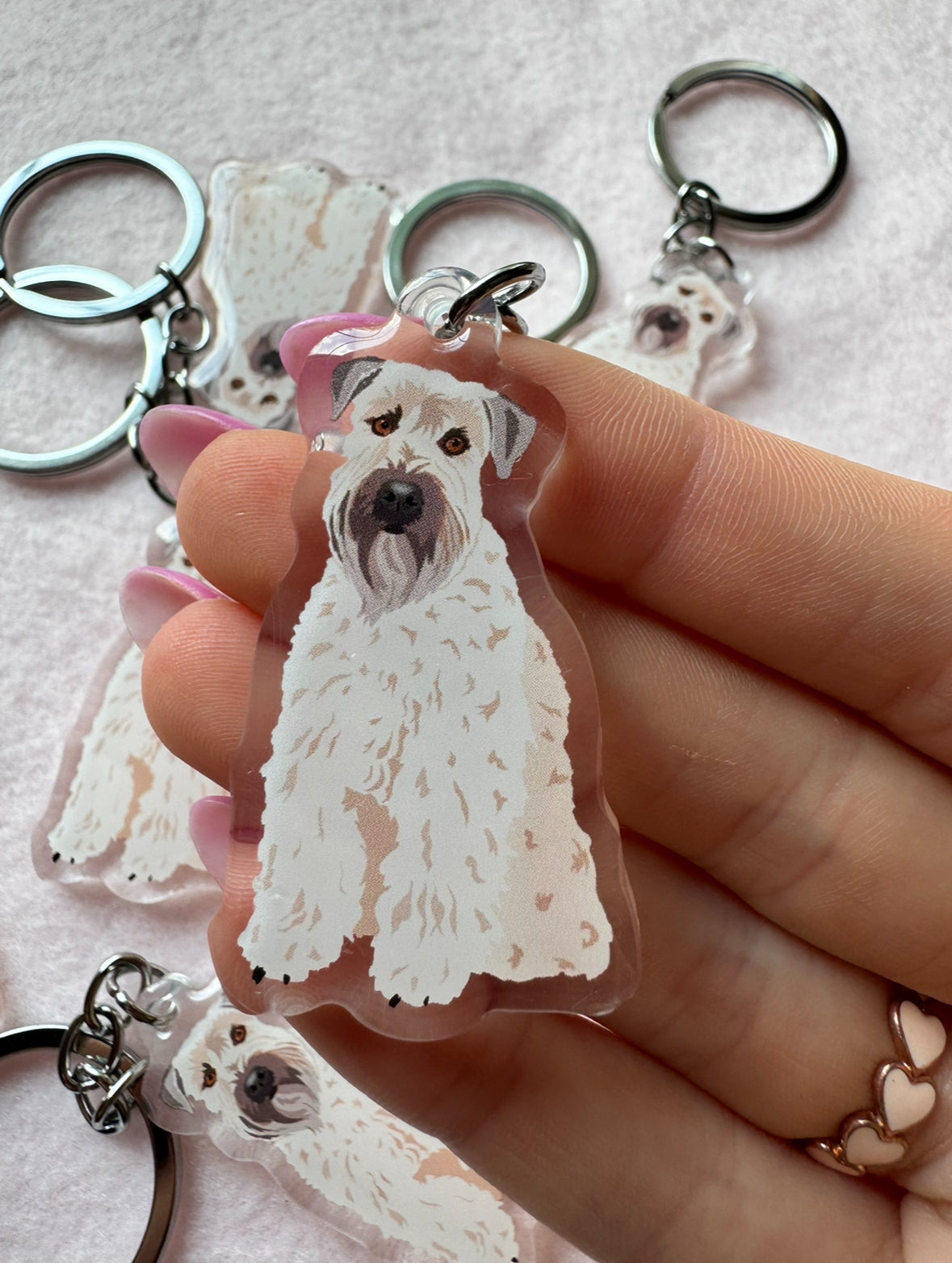 Soft-coated Wheaten Terrier Keychain