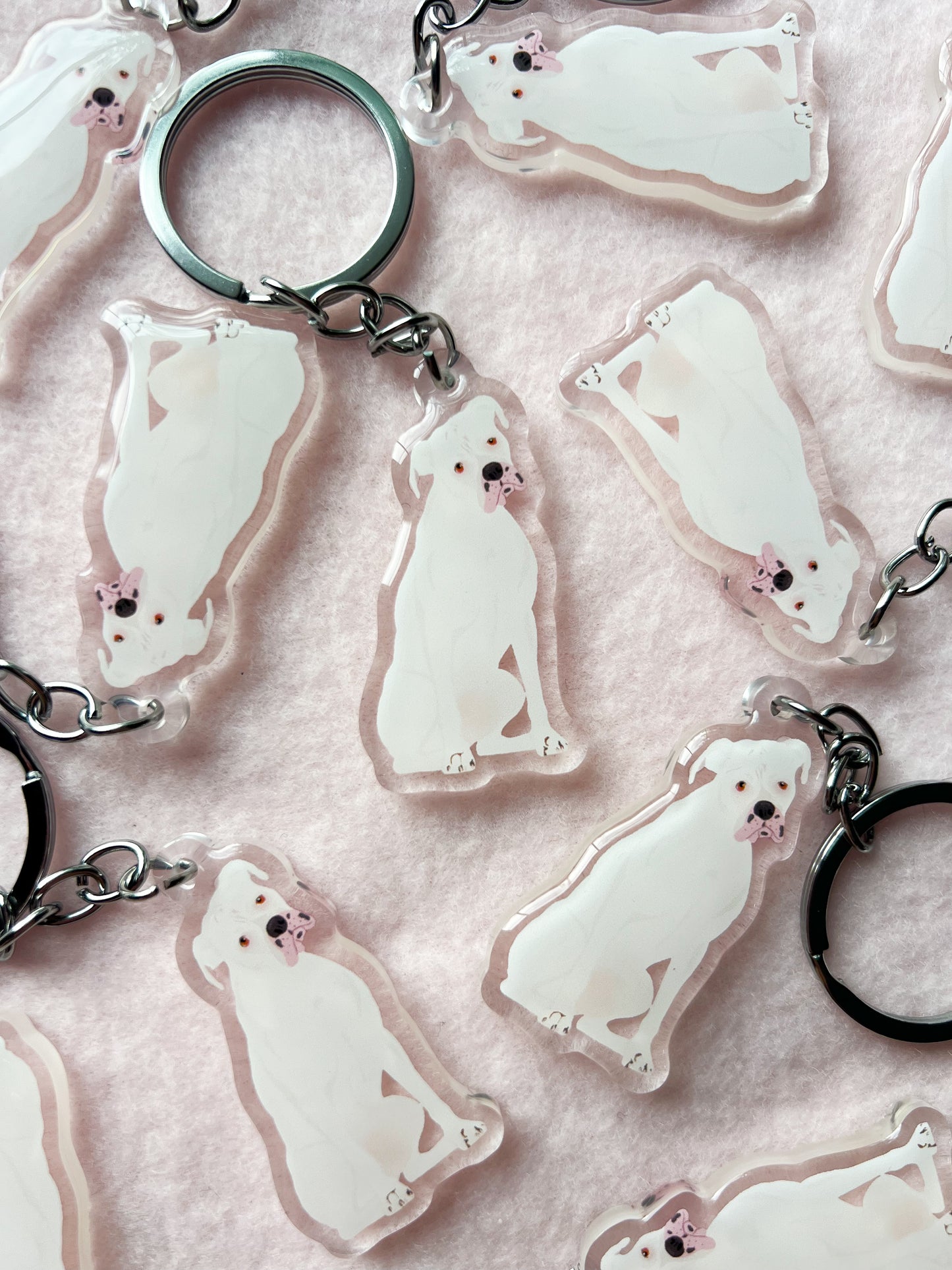 Boxer (white) Keychain