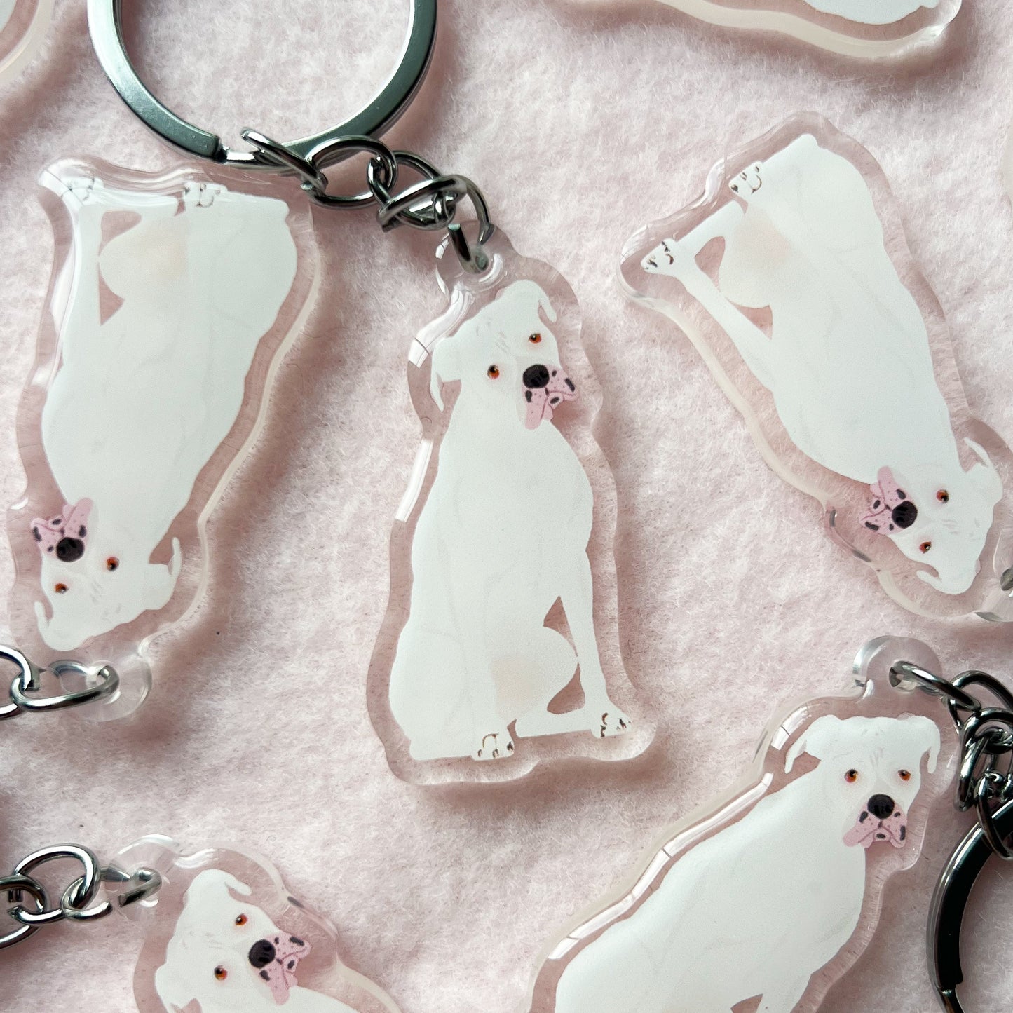 Boxer (white) Keychain