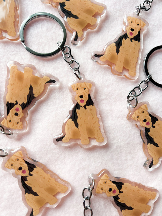 Airedale Terrier, Welsh Terrier Keychain