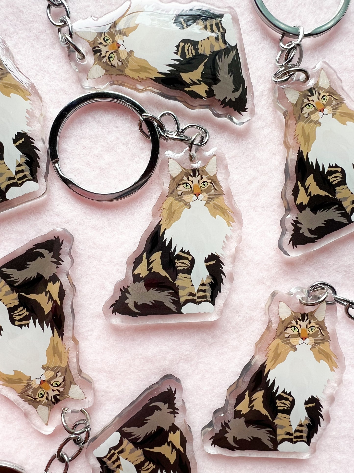 Norwegian Forest Cat Keychain