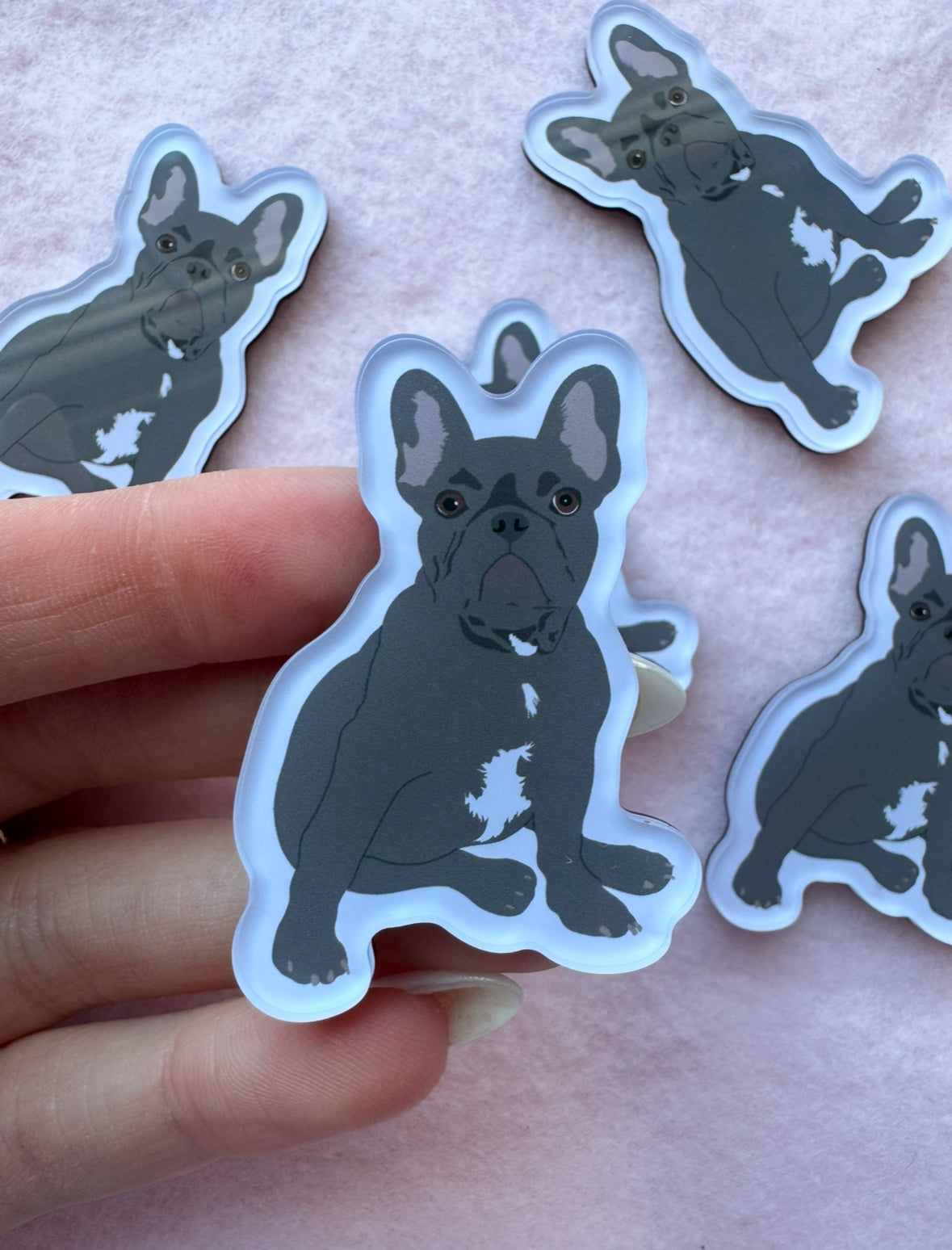 Frenchie (gray) Magnet