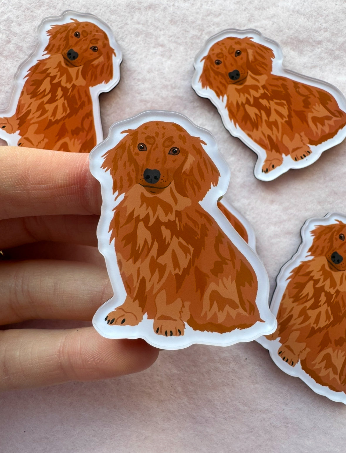 Dachshund (long haired red/brown) Magnet