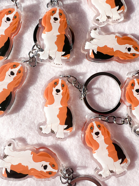 Basset Hound Keychain