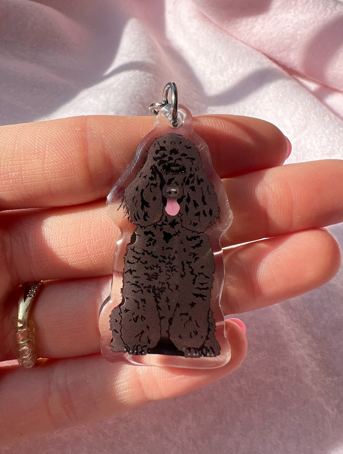 Poodle (black) Keychain