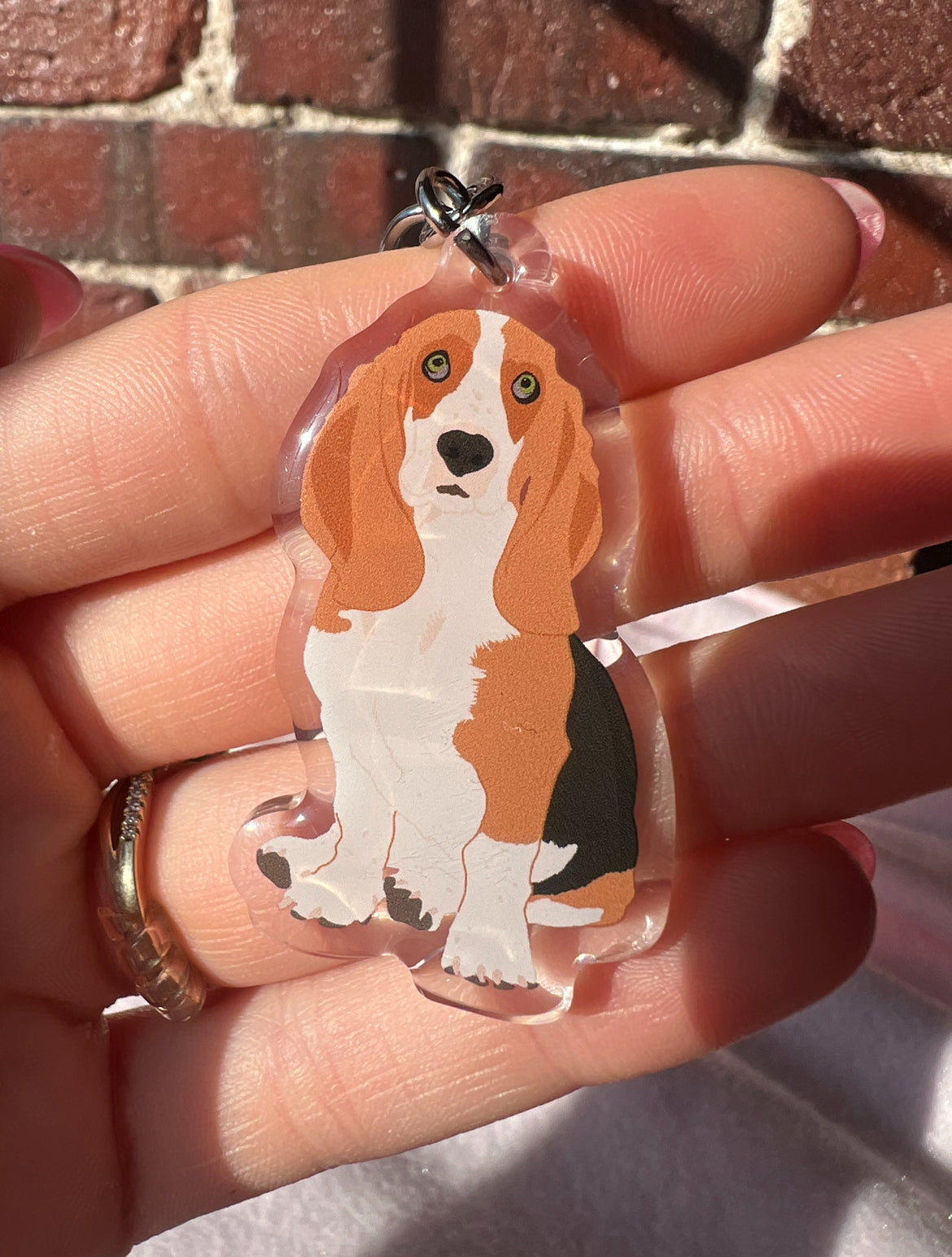 Basset Hound Keychain
