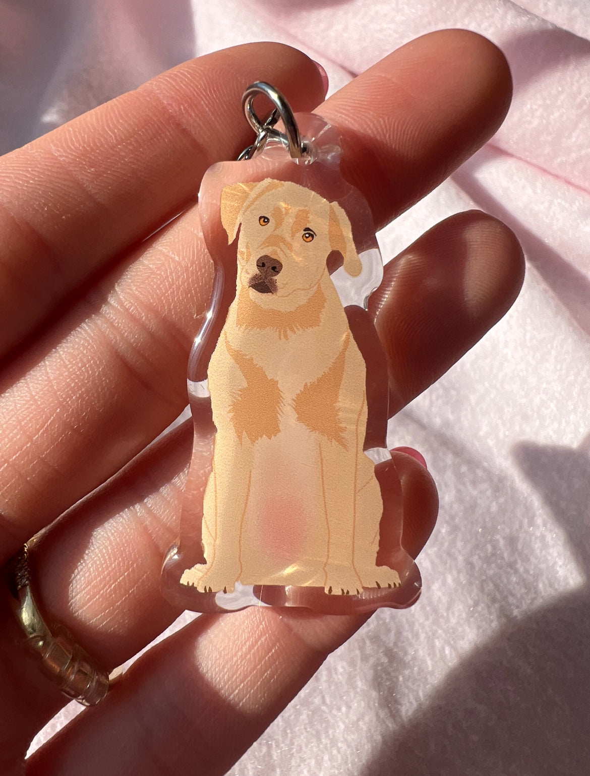 Labrador Retriever (yellow) Keychain