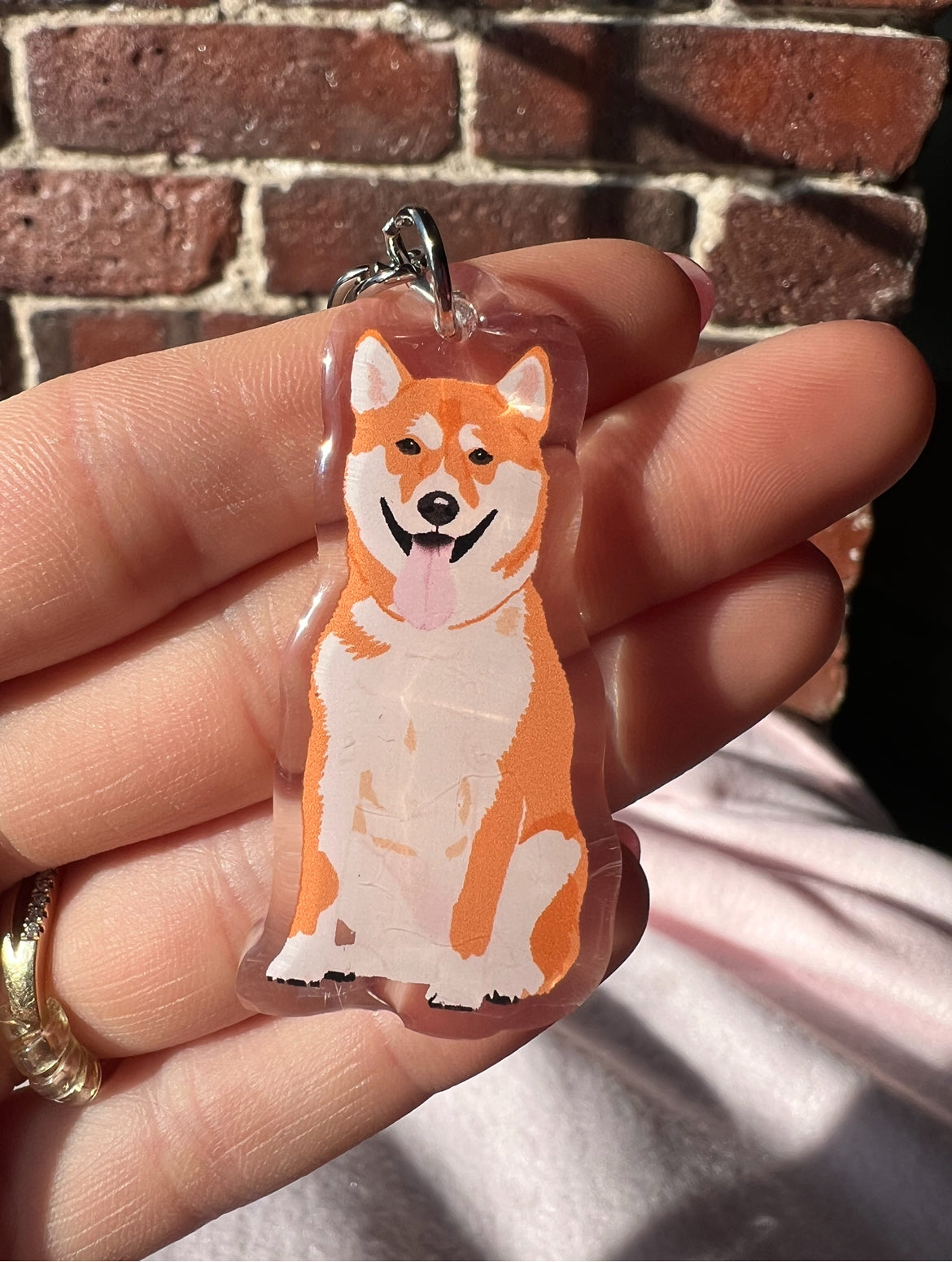 Shiba Inu, Akita (red) Keychain