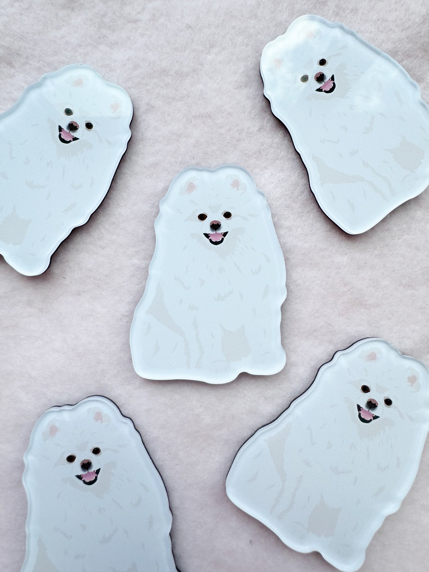 Pomeranian (white) Magnet