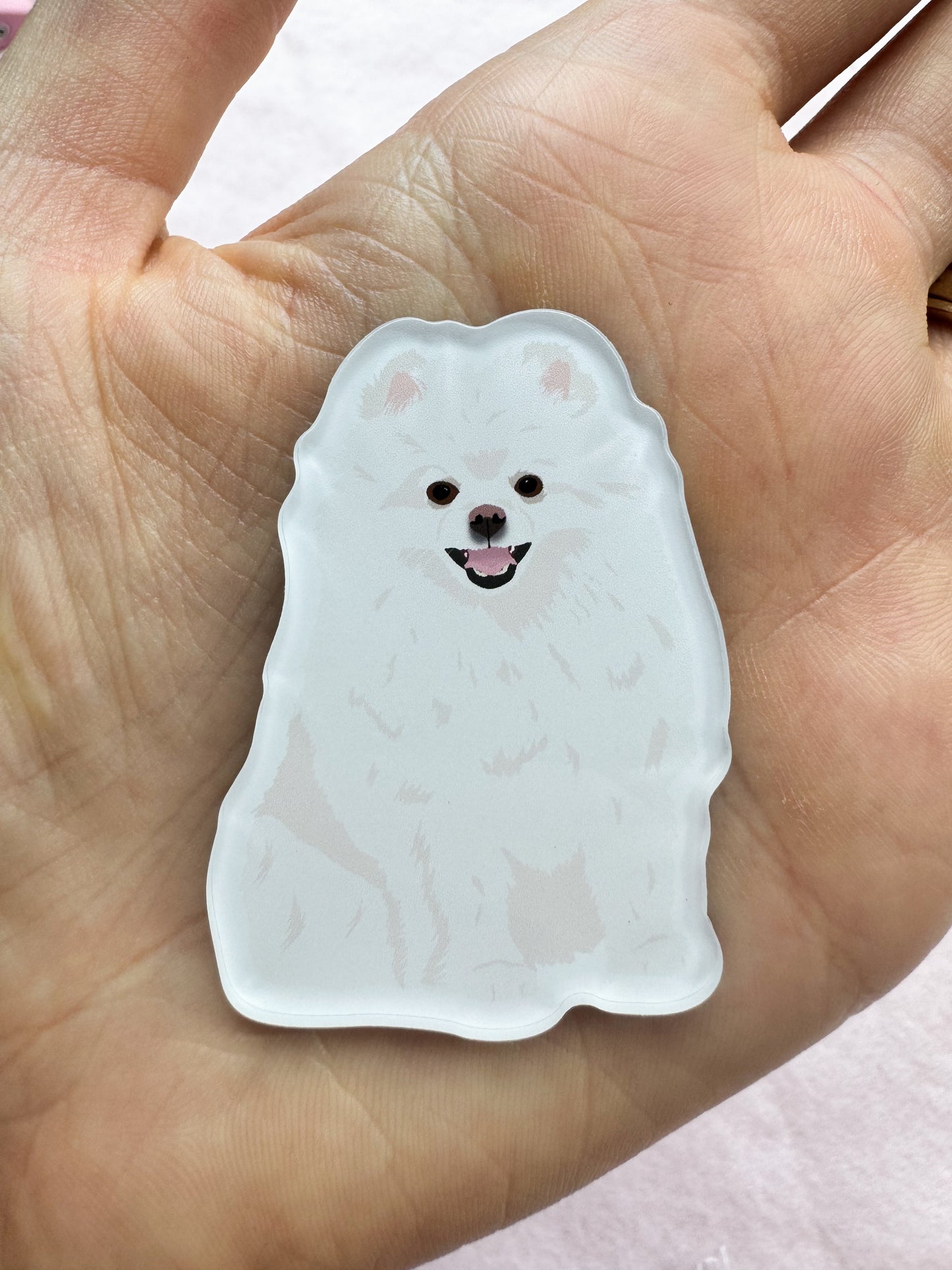 Pomeranian (white) Magnet