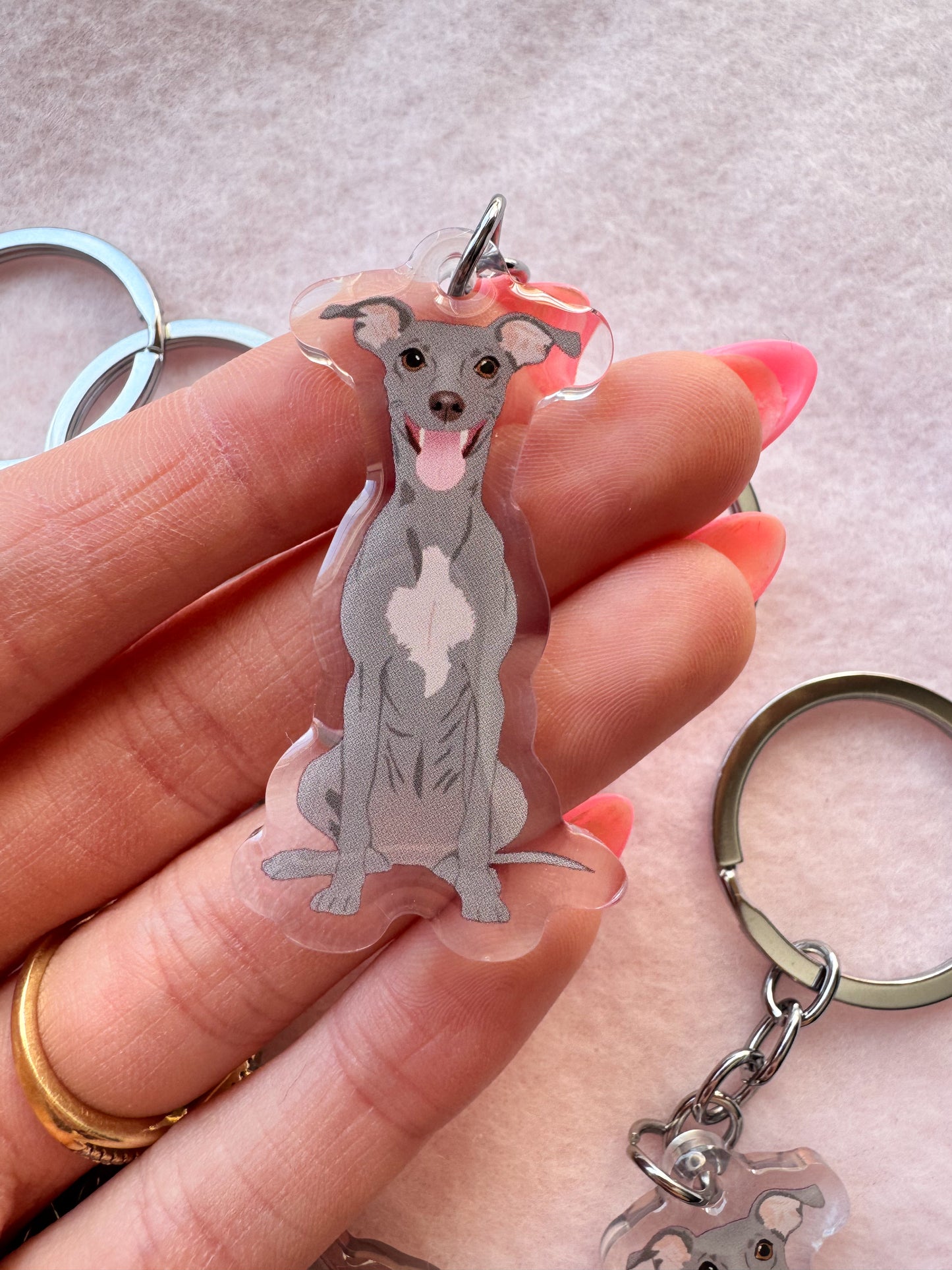 Italian Greyhound, Whippet Keychain
