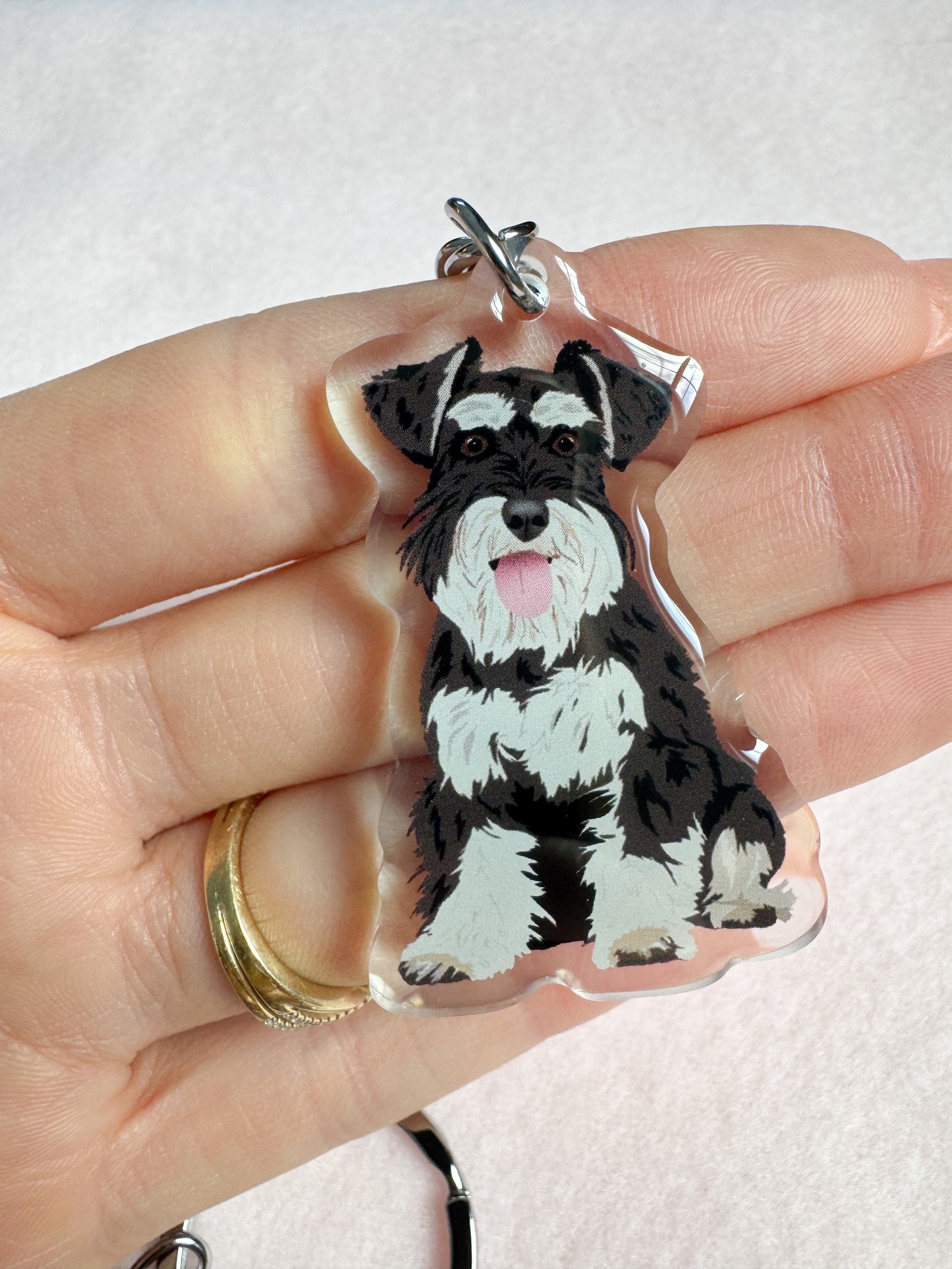 Miniature Schnauzer Keychain