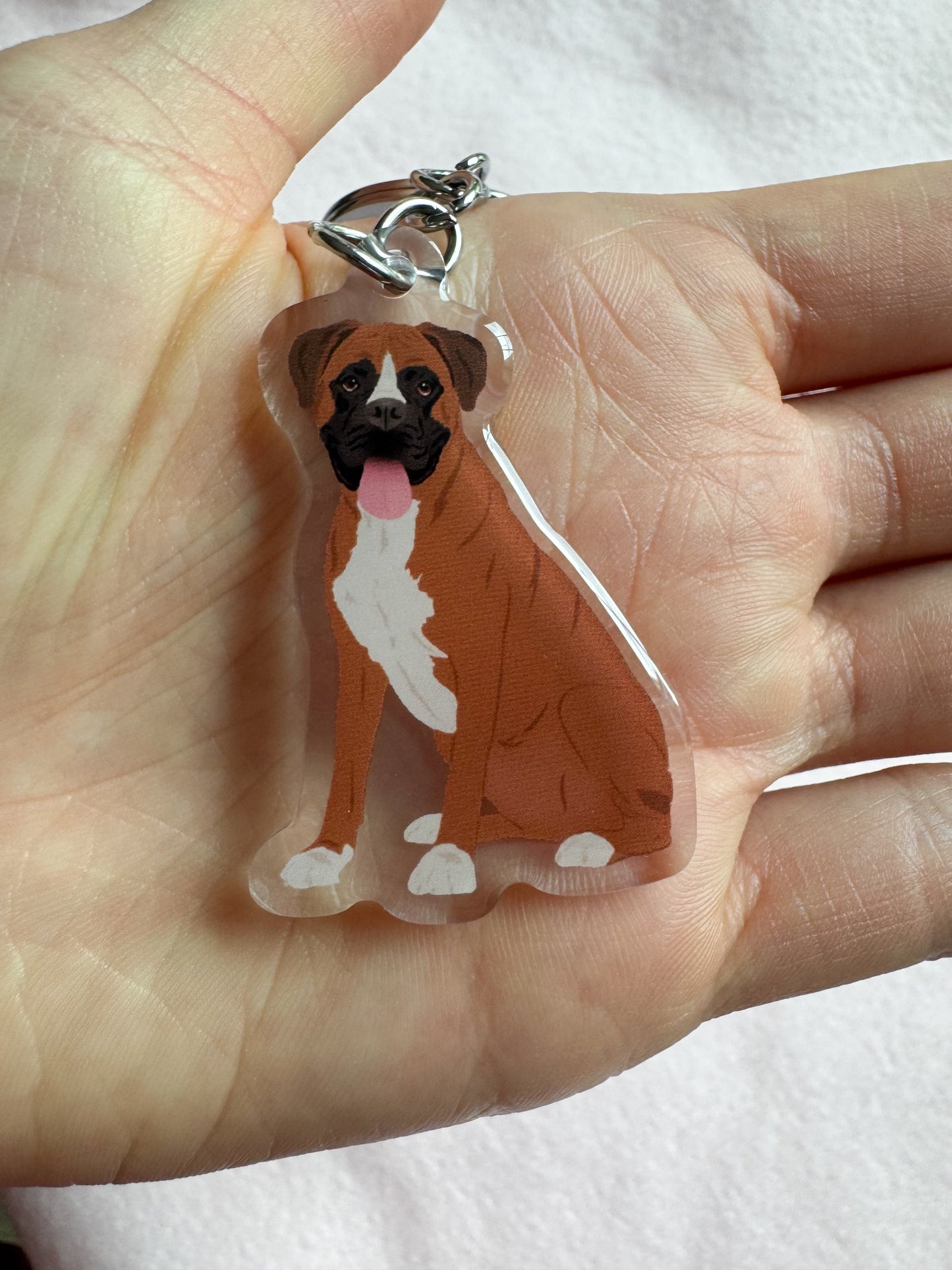 Boxer (brown) Keychain