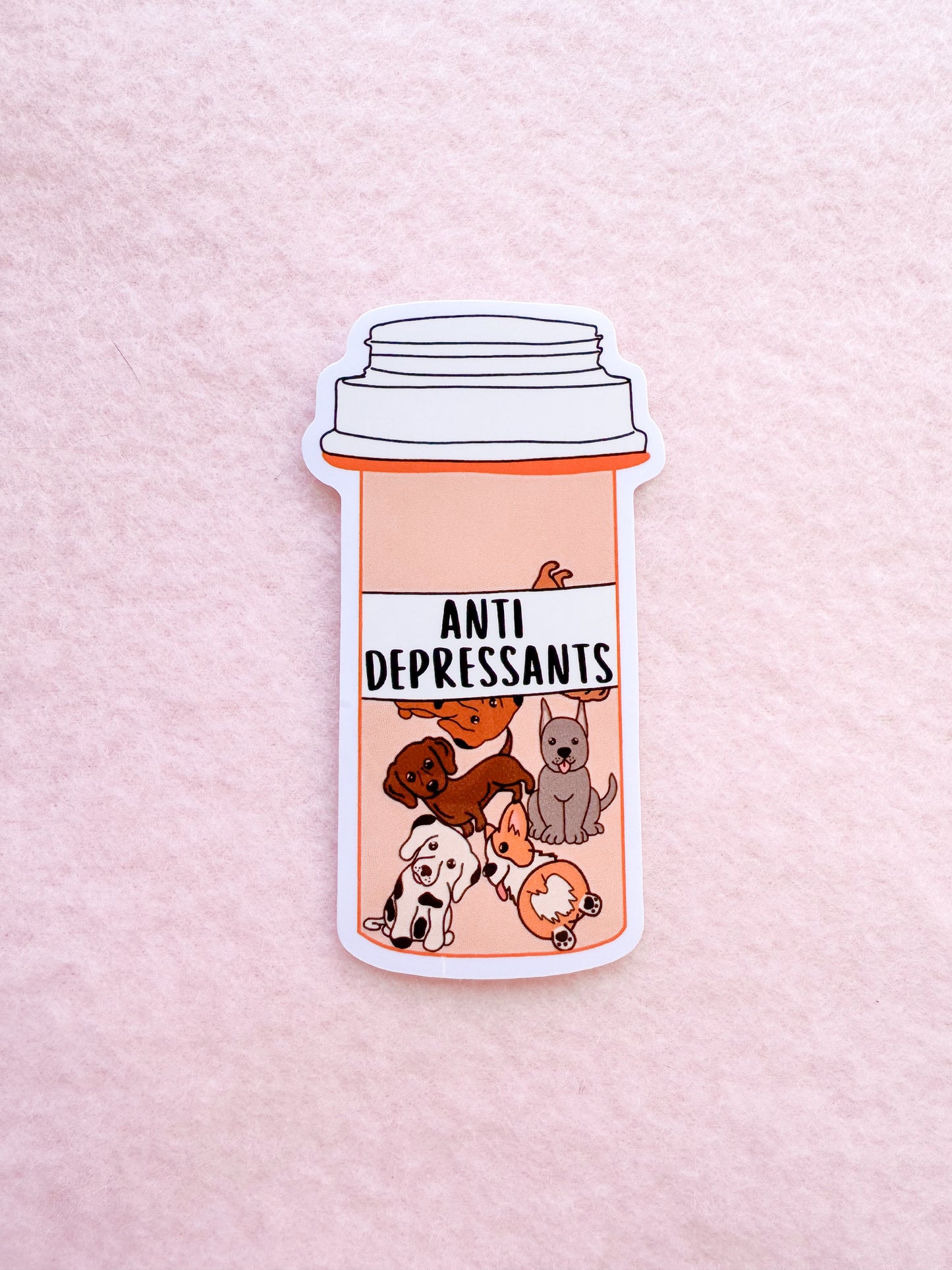 Dog Pill Bottle Sticker
