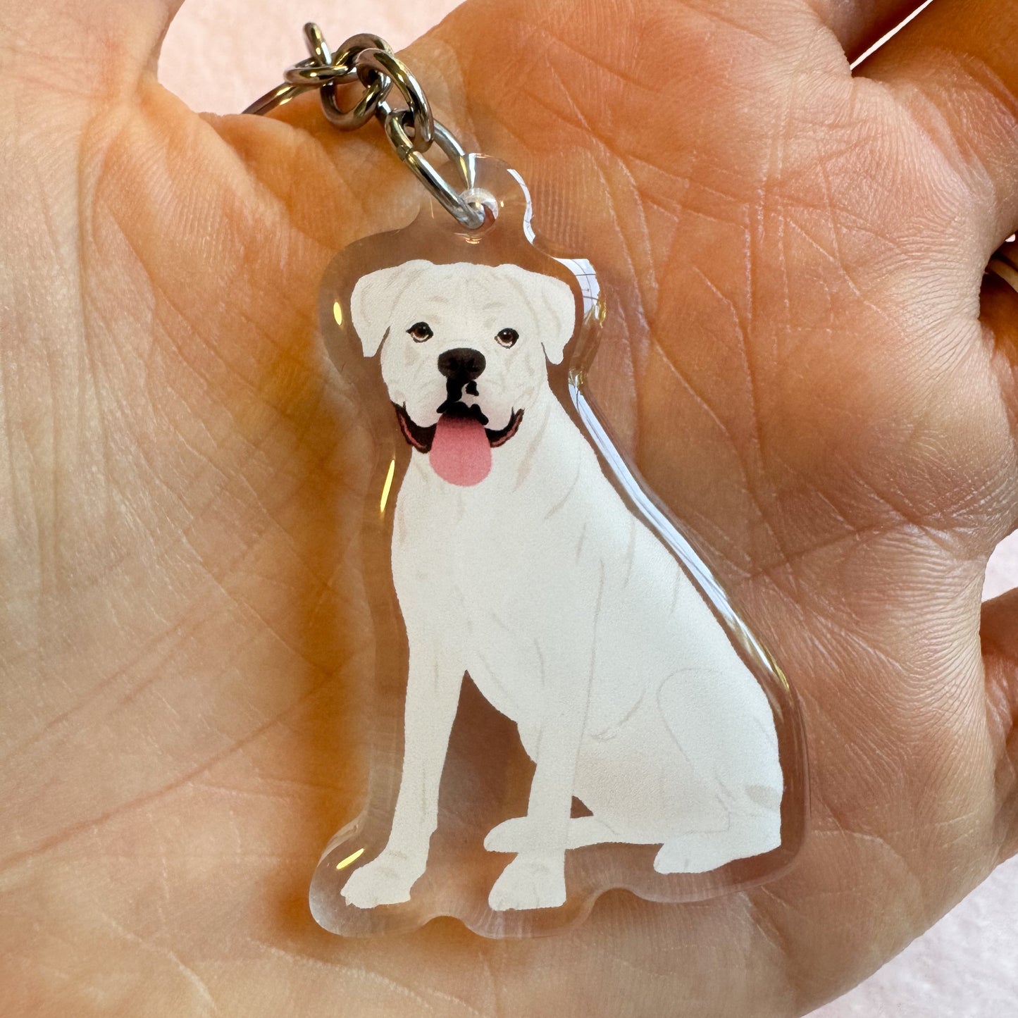 Boxer (white) Keychain