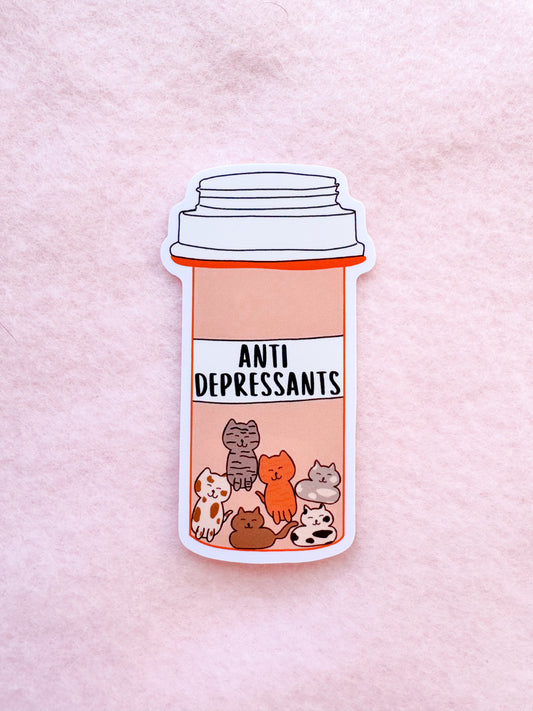 Cat Pill Bottle Sticker