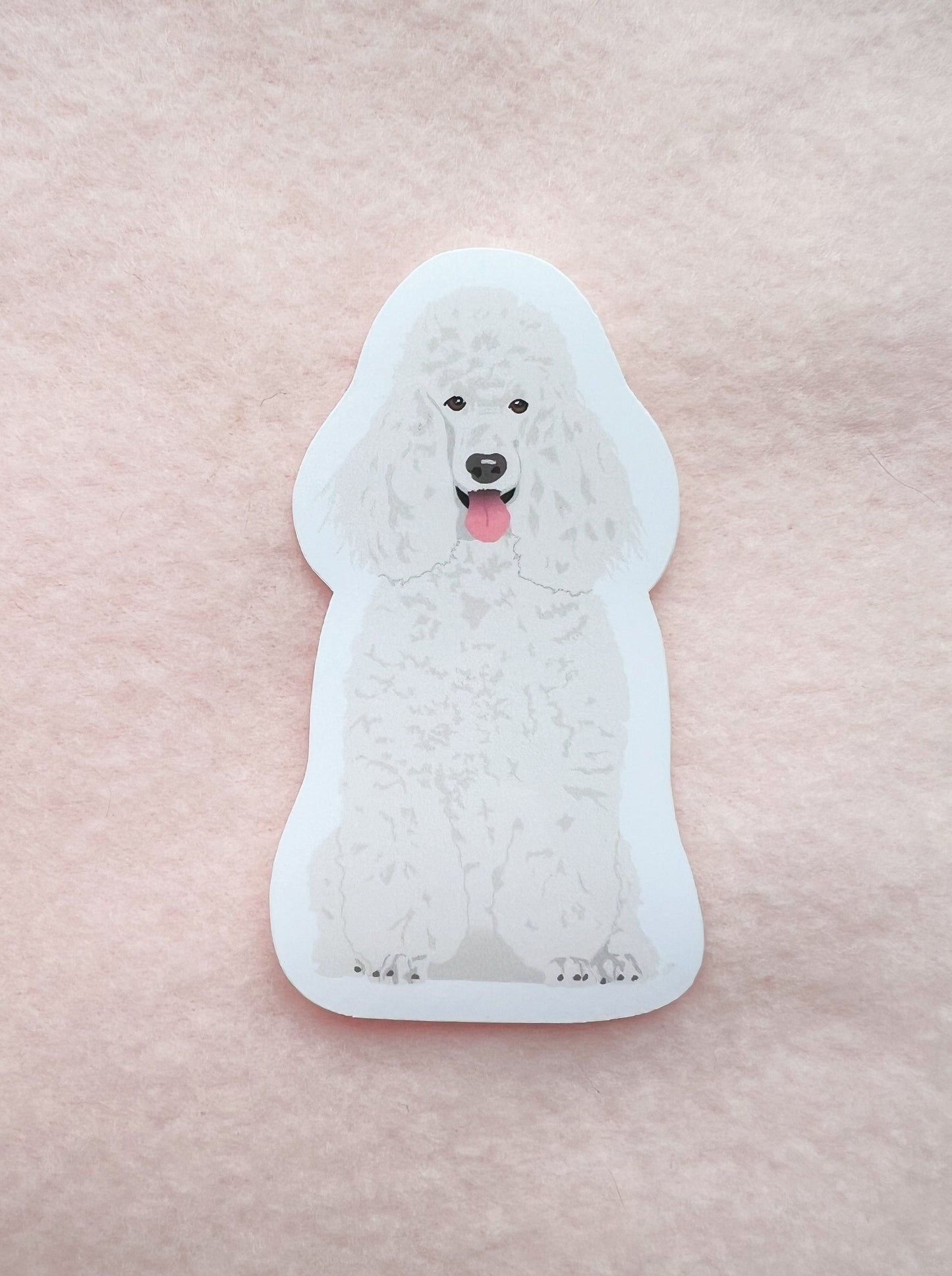 White Poodle Sticker