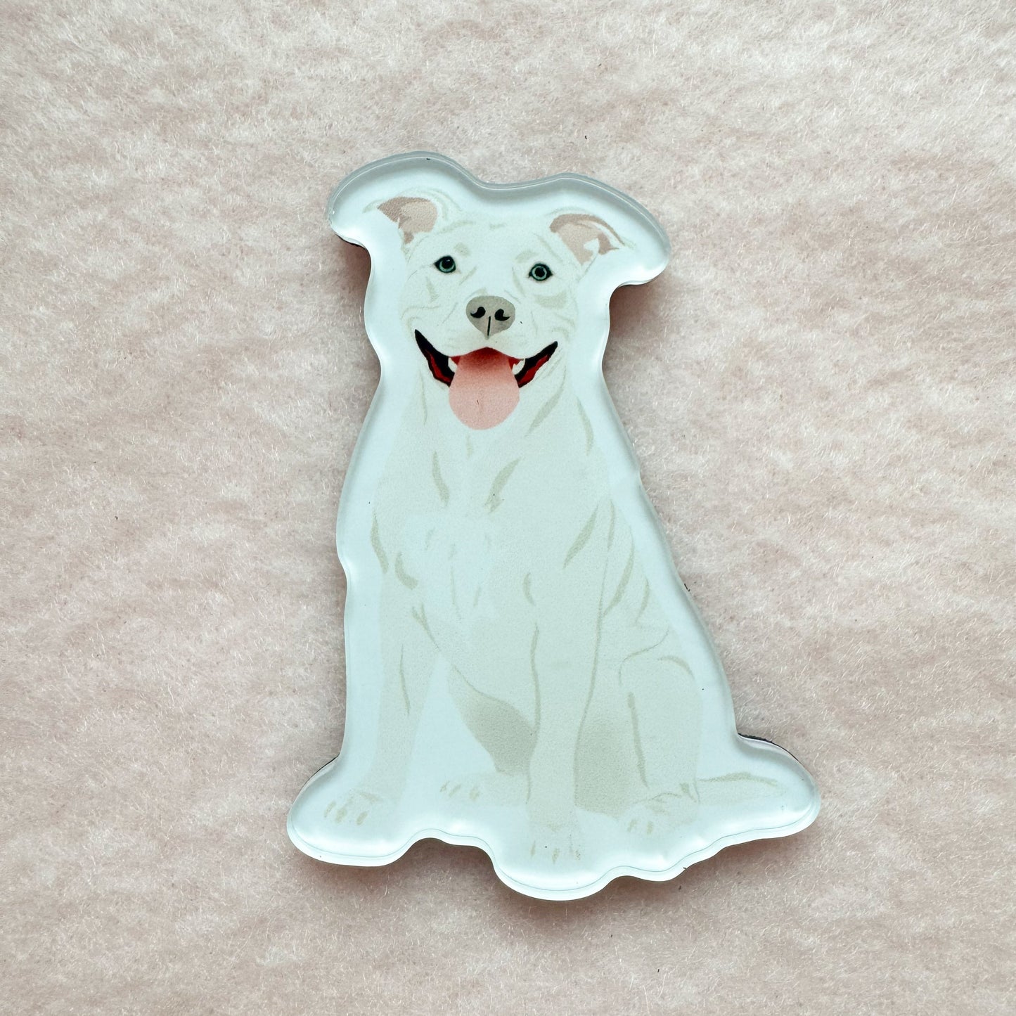 Pit Bull (white) Magnet