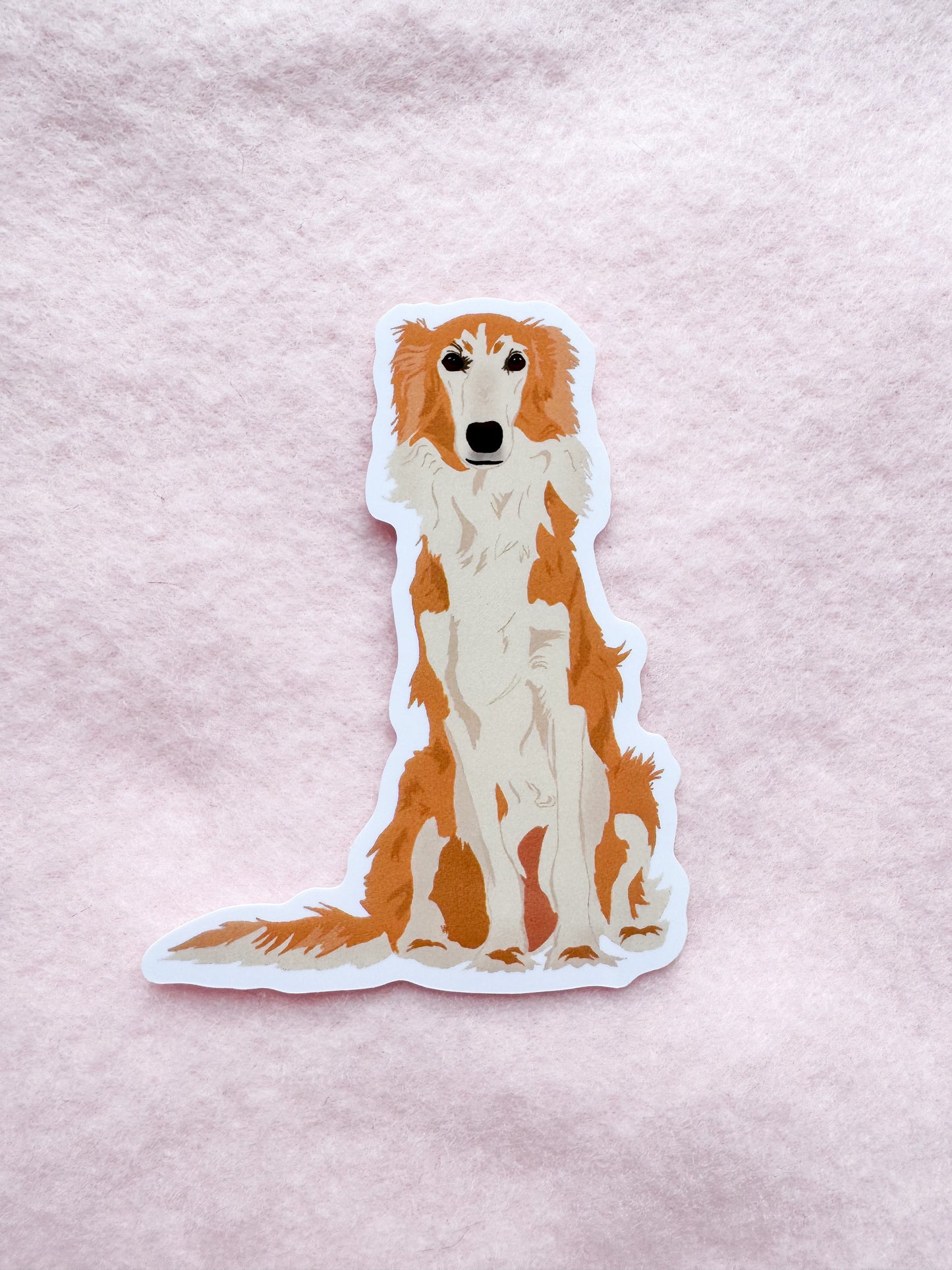 Borzoi, Silken Windhound Sticker
