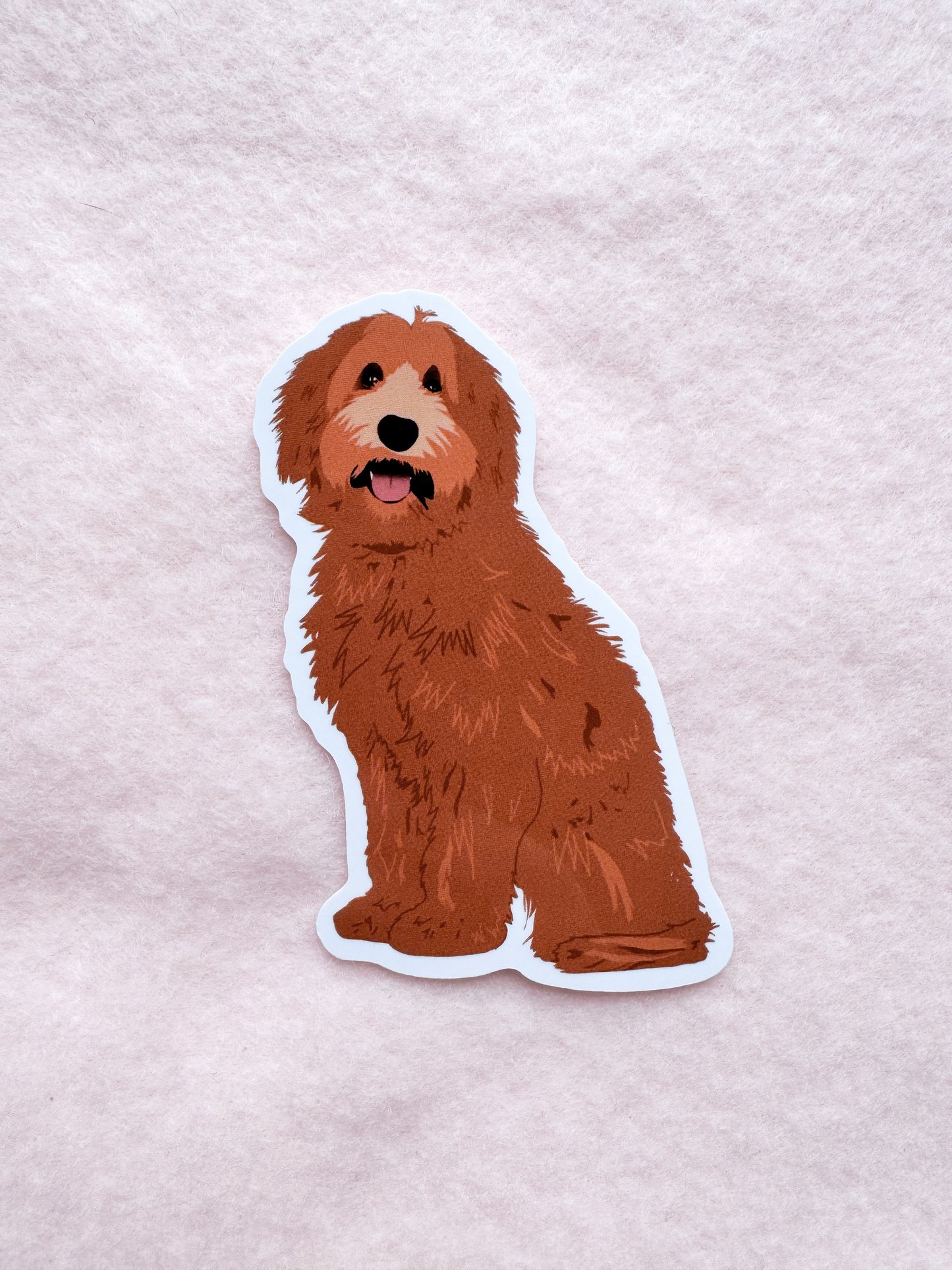 Goldendoodle (Red), Labradoodle (Red) Sticker