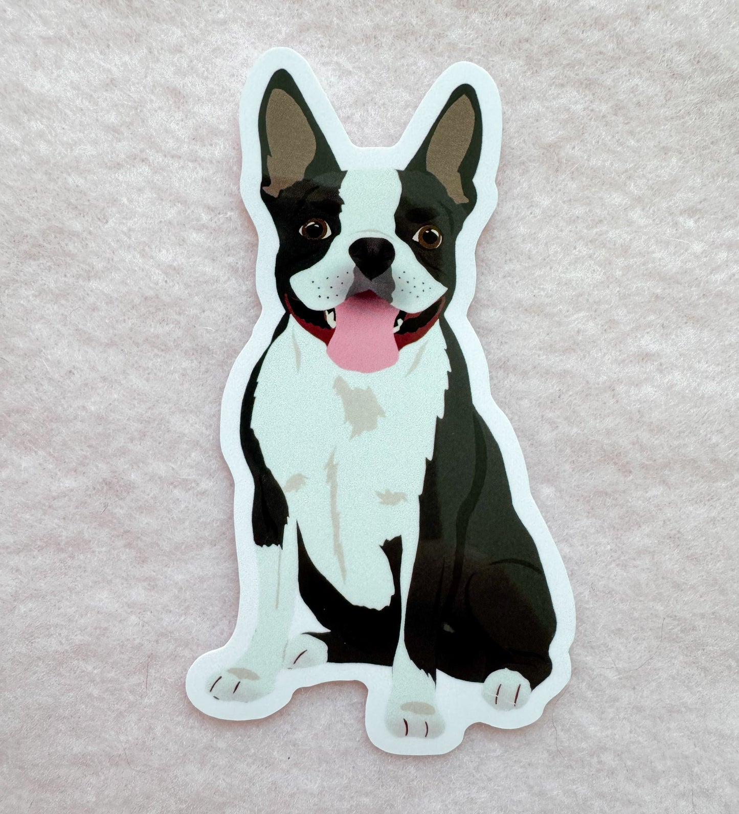 Boston Terrier (black & white) Sticker