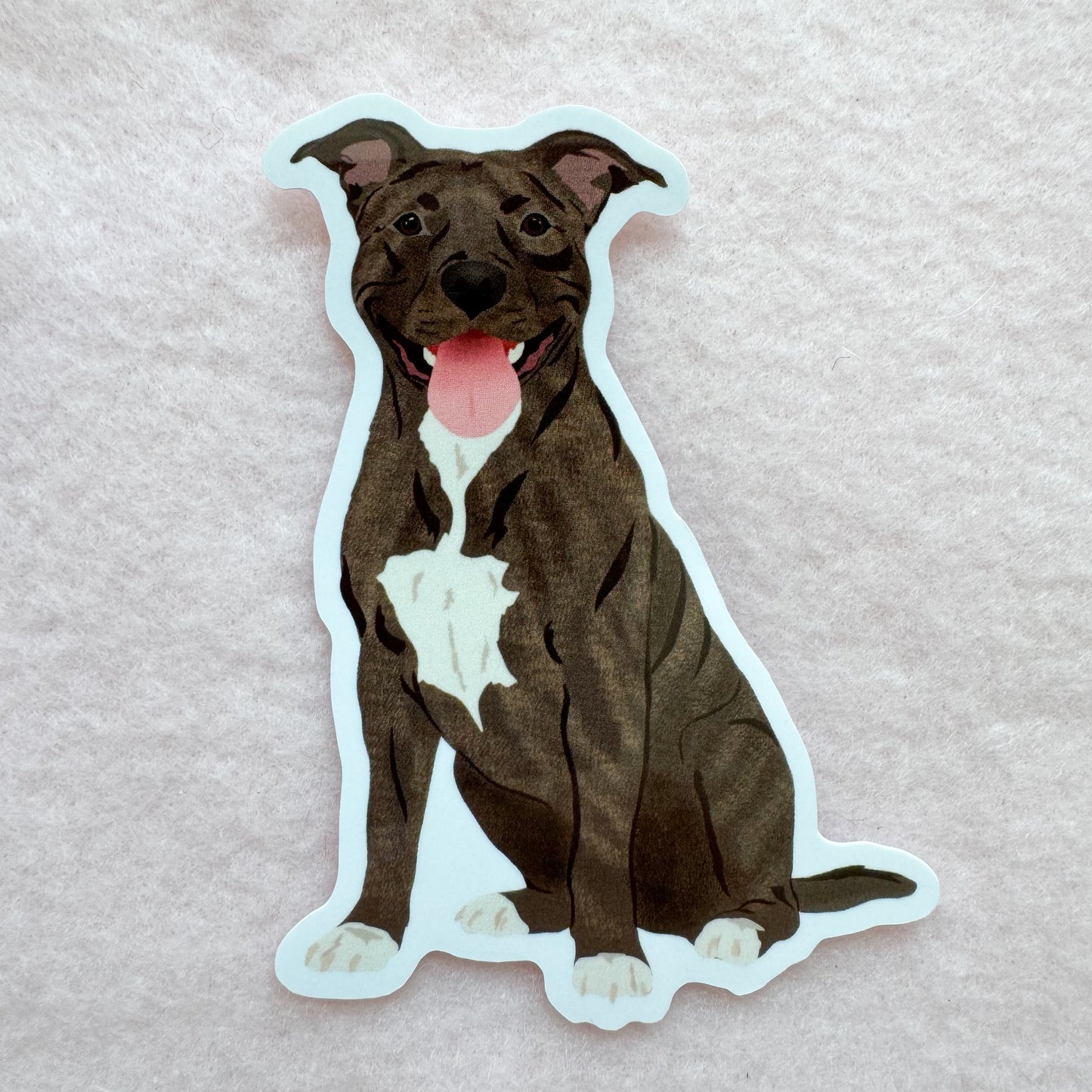 Pit Bull, Staffy (brindle) Sticker