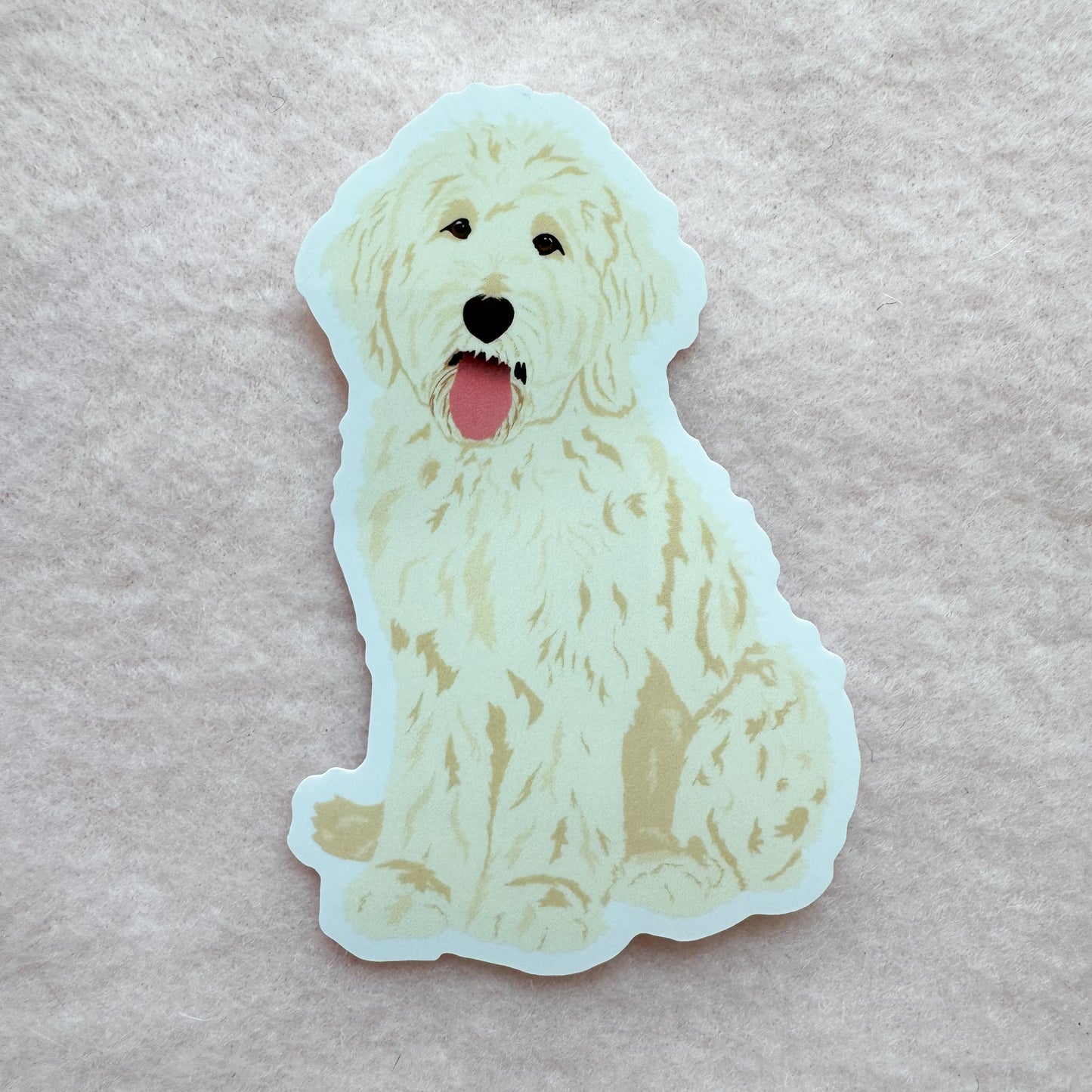 Goldendoodle, Labradoodle (white/cream) Sticker