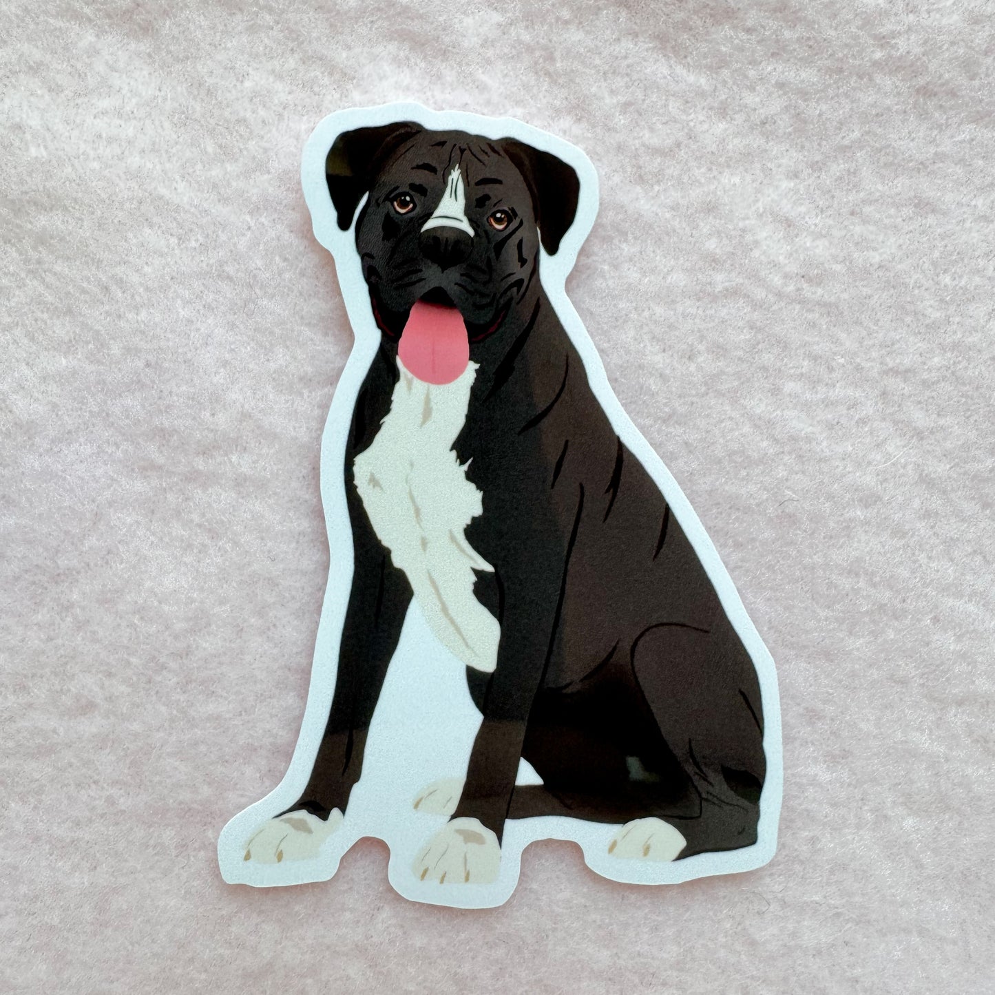 Boxer (black) Sticker