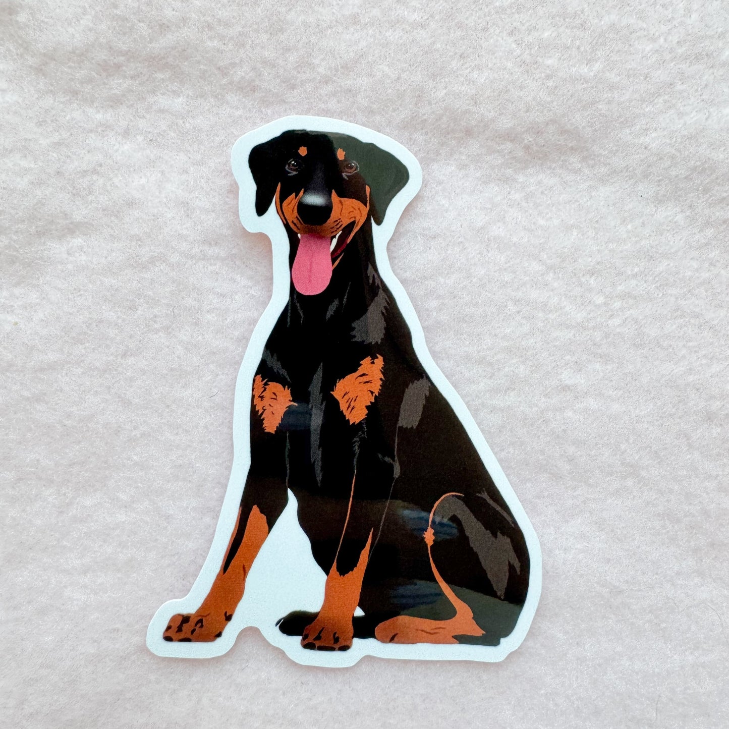 Dobermann (black & rust/natural ears) Sticker